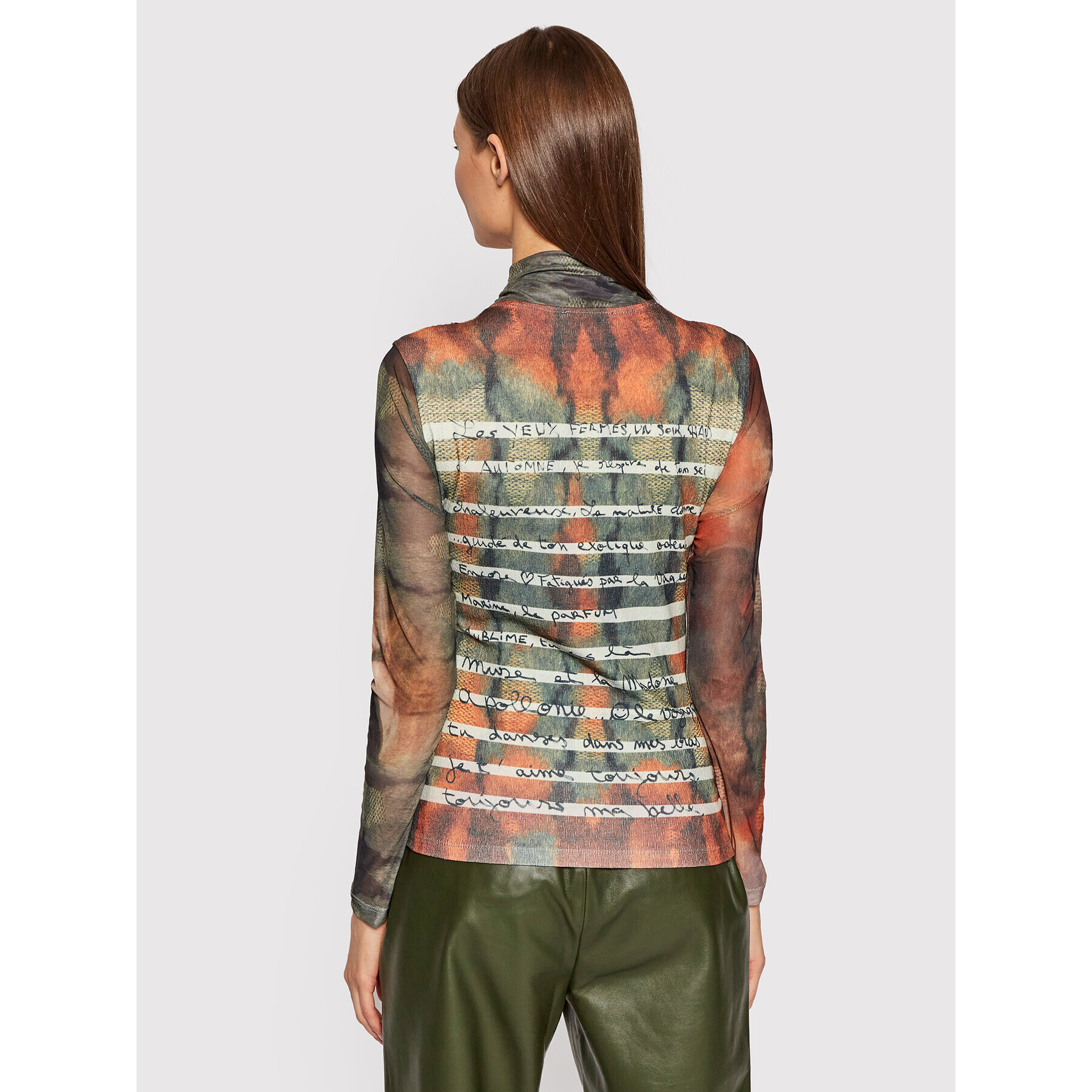 Desigual Блуза Bukake 21WWTKCF Кафяв Slim Fit - Pepit.bg
