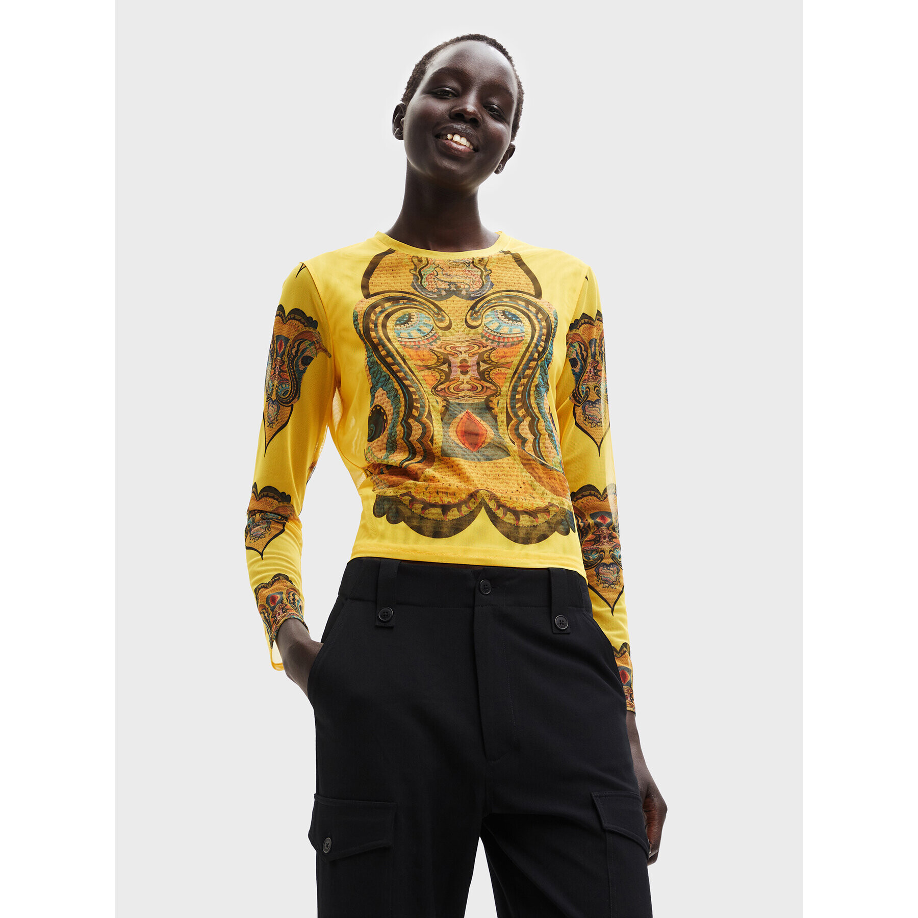 Desigual Блуза MONSIEUR CHRISTIAN LACROIX Groove 22WWTK44 Цветен Slim Fit - Pepit.bg