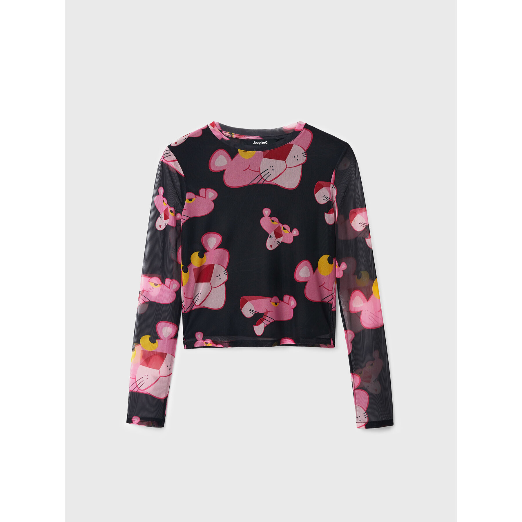 Desigual Блуза PINK PANTHER Pink Panther 22WWTK67 Черен Slim Fit - Pepit.bg