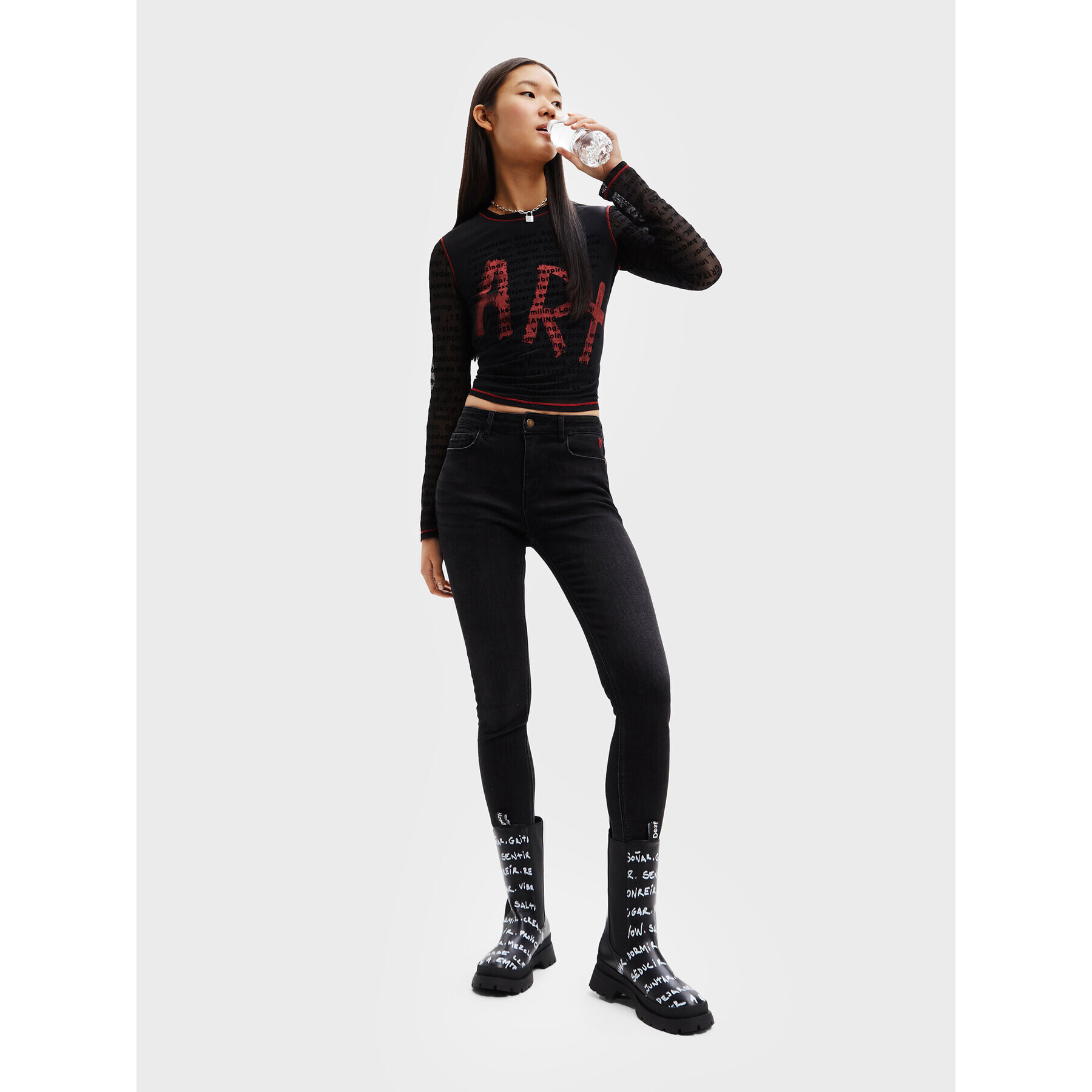 Desigual Блуза Prue 22WWTK75 Черен Regular Fit - Pepit.bg