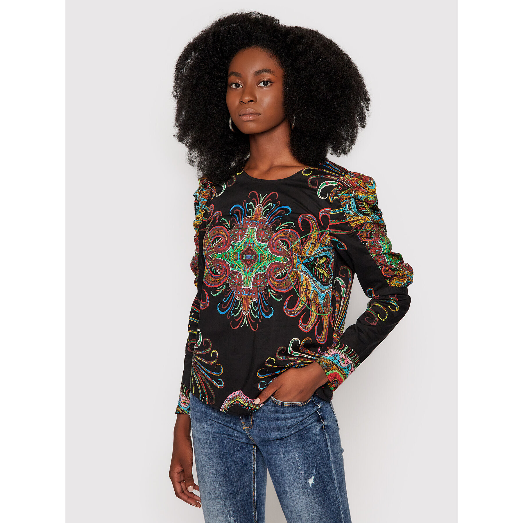 Desigual Блуза Ravvel 21WWBW24 Черен Regular Fit - Pepit.bg