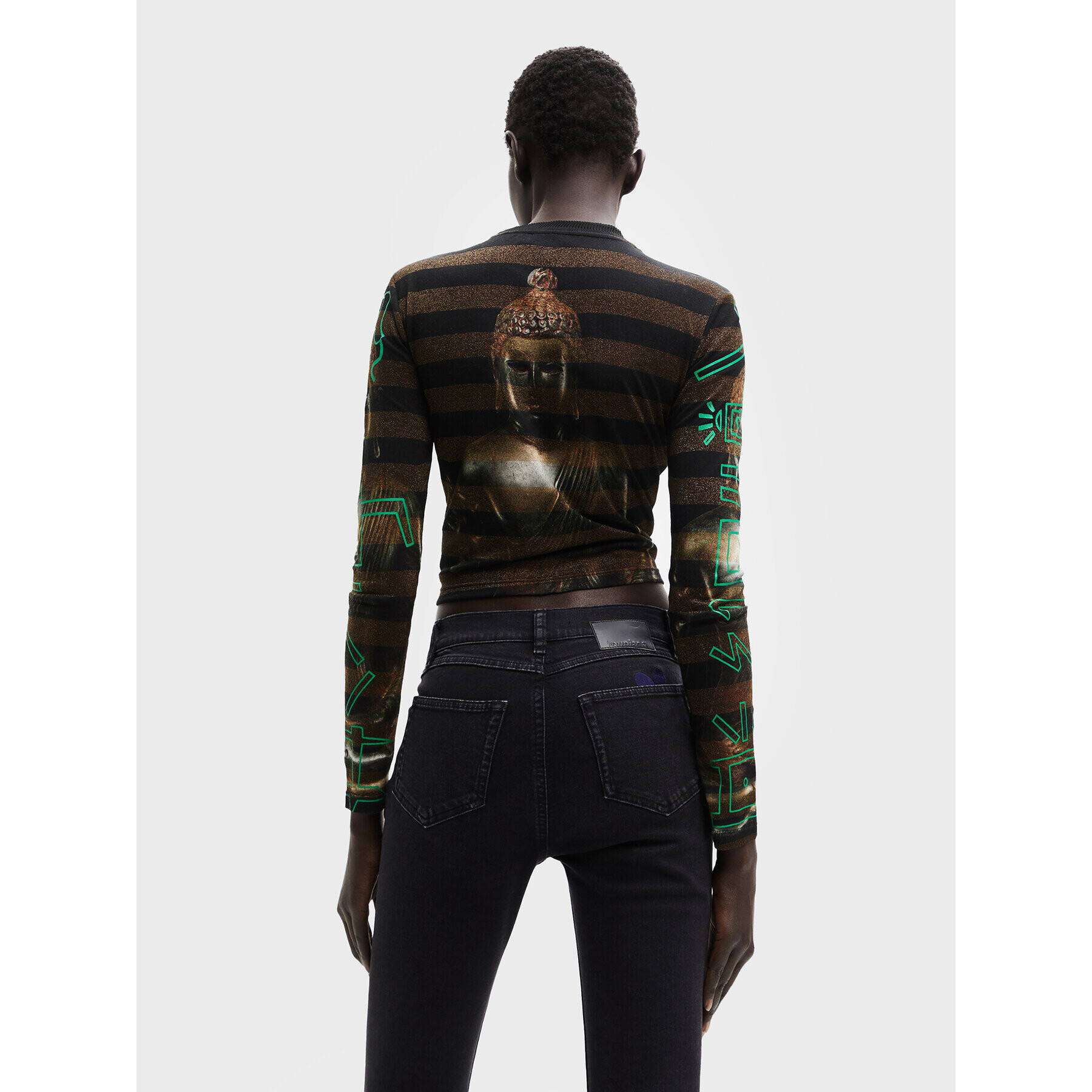 Desigual Блуза Saphir 22WWTKAG Златист Regular Fit - Pepit.bg