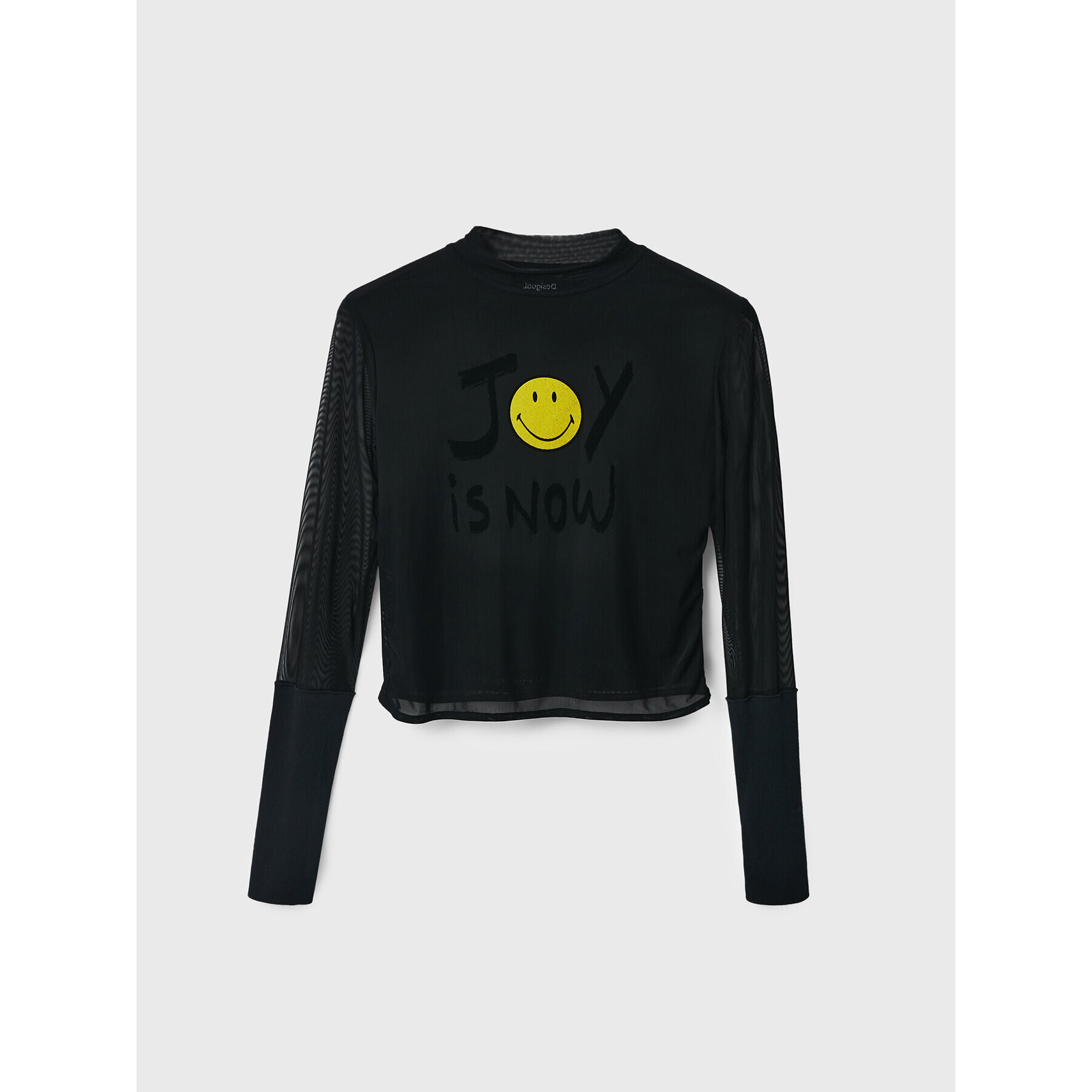 Desigual Блуза SMILEY Ilusion 22WWTK38 Черен Slim Fit - Pepit.bg