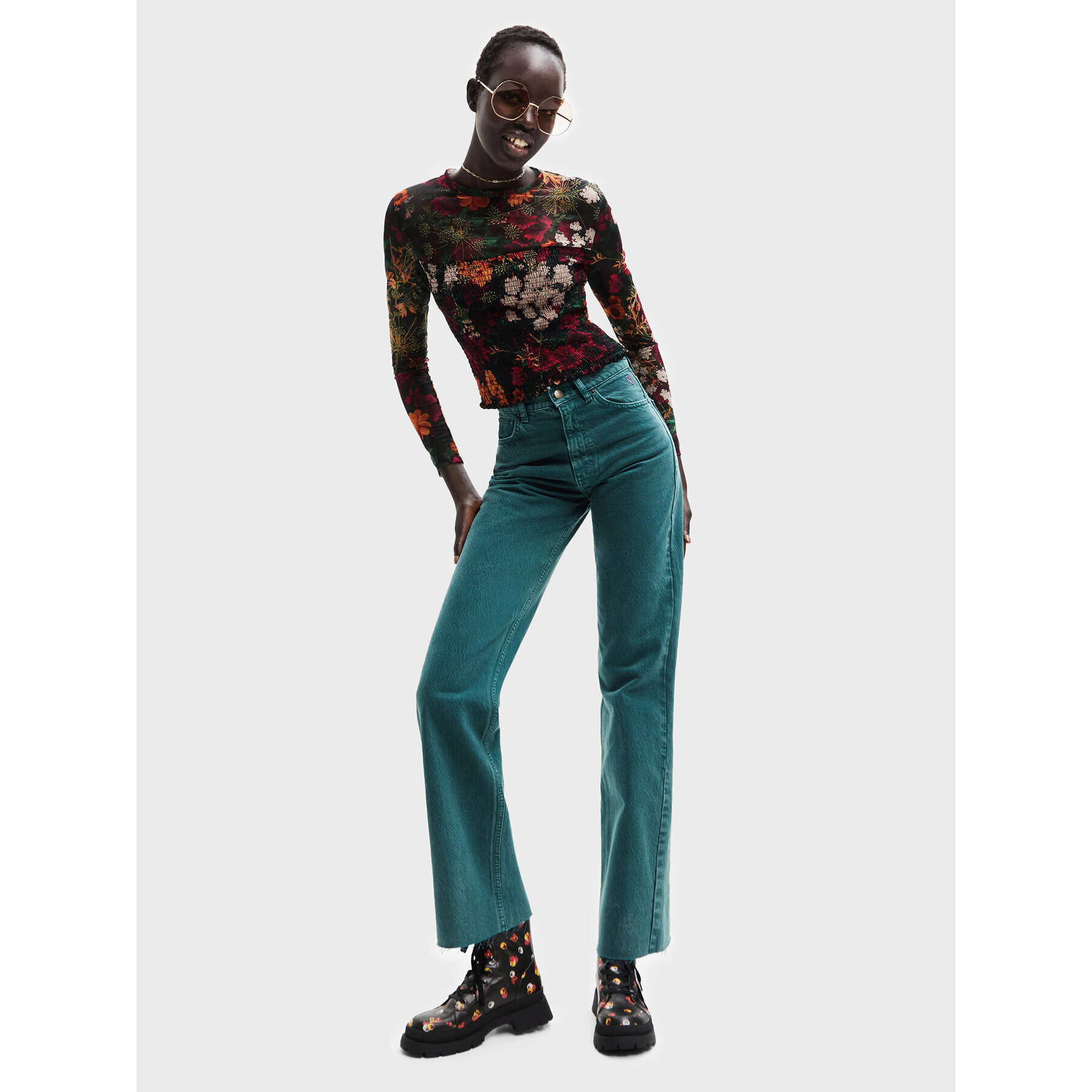 Desigual Блуза Uxia 22WWTK63 Цветен Slim Fit - Pepit.bg