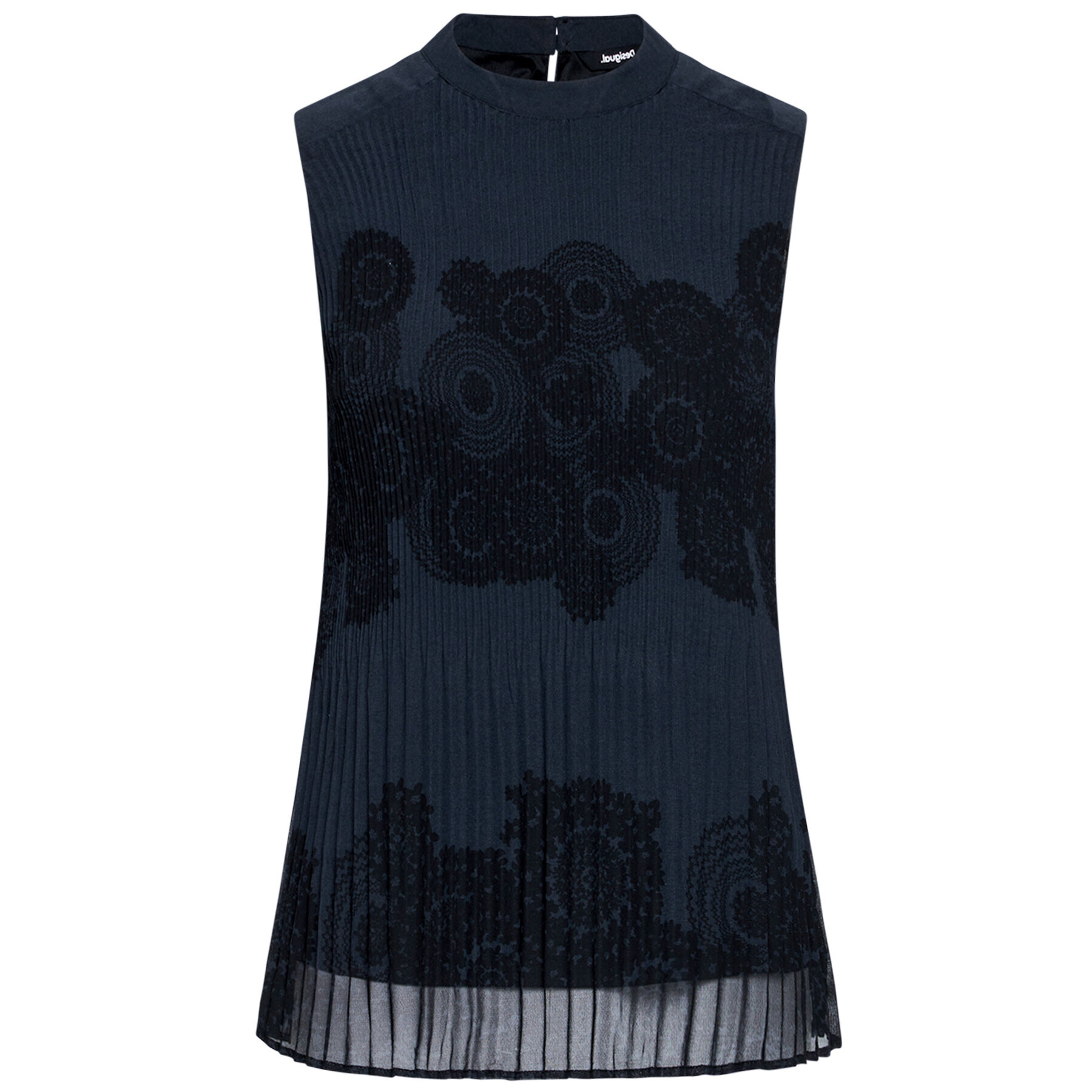 Desigual Блуза Viena 21SWBW36 Тъмносин Regular Fit - Pepit.bg