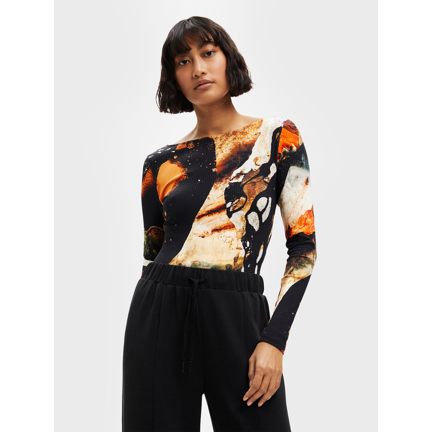 Desigual Боди 22WWQK02 Цветен Slim Fit - Pepit.bg