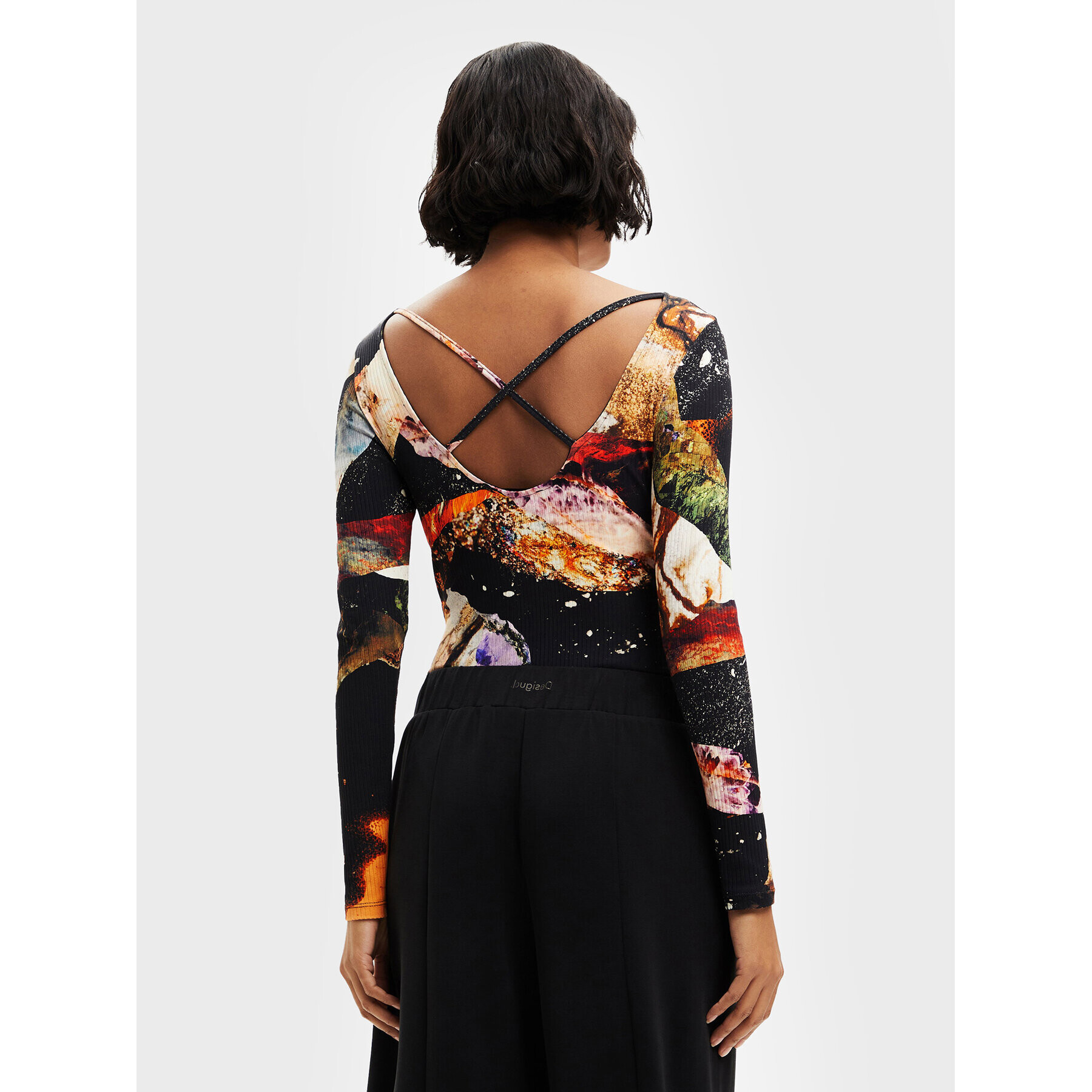 Desigual Боди 22WWQK02 Цветен Slim Fit - Pepit.bg