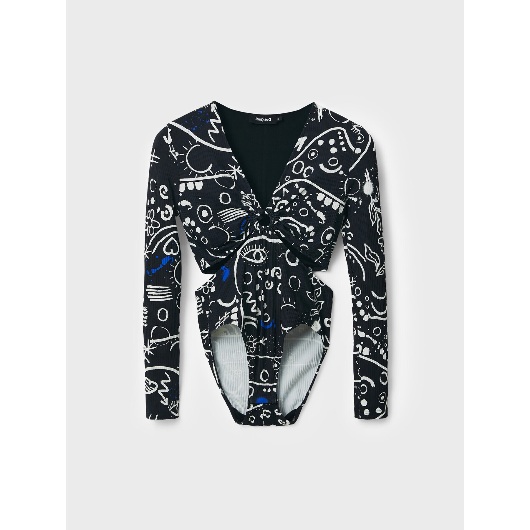 Desigual Боди 22WWQK06 Черен Slim Fit - Pepit.bg