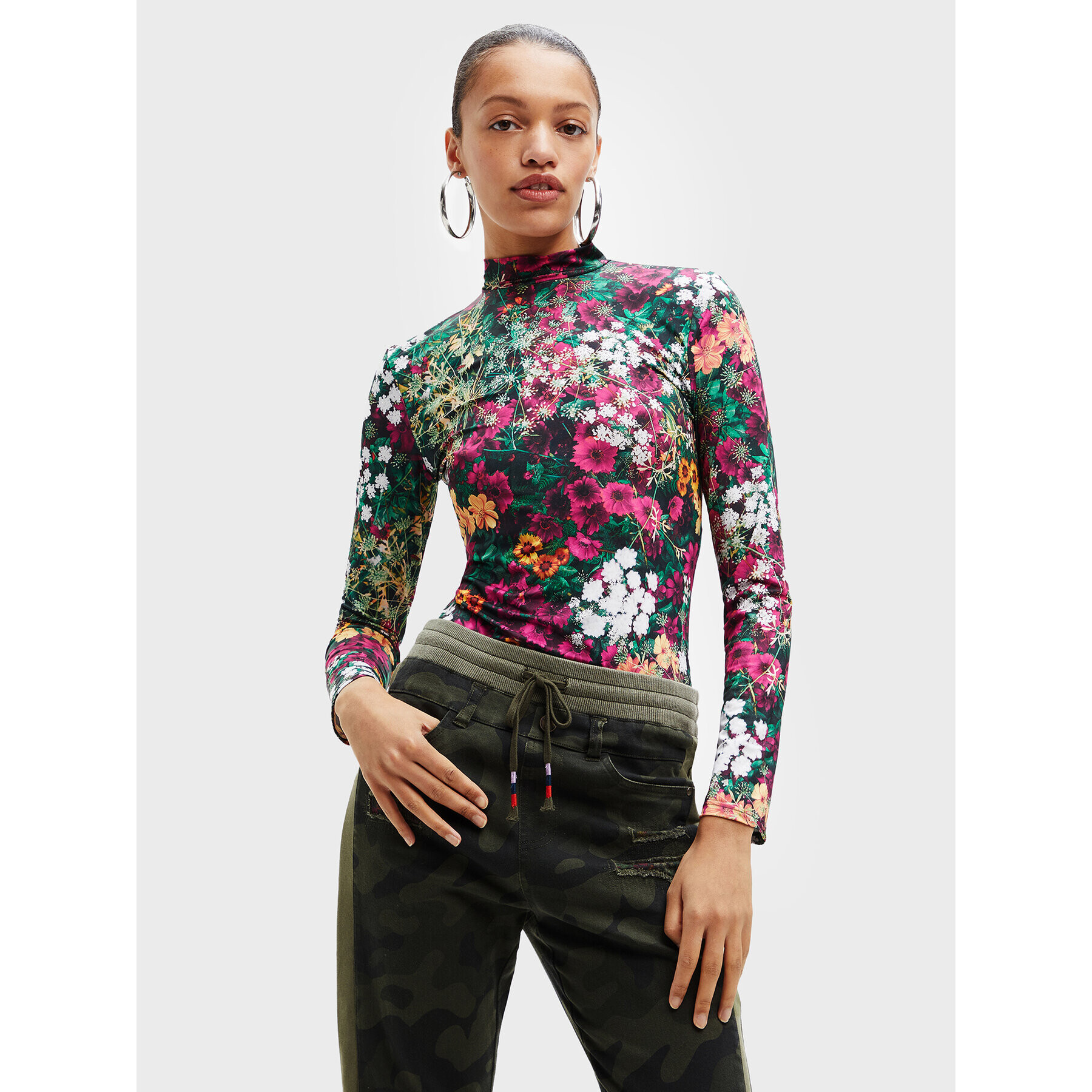 Desigual Боди 22WWQK19 Цветен Slim Fit - Pepit.bg