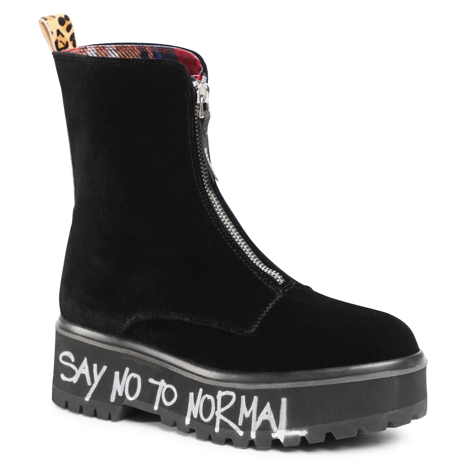 Desigual Боти Combat Lettering 20WSTA02 Черен - Pepit.bg