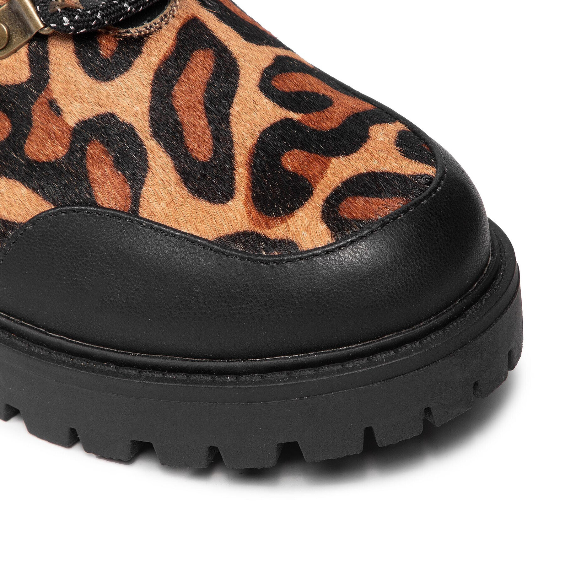 Desigual Боти Shoes Biker Leopard 21WSTL02 Кафяв - Pepit.bg