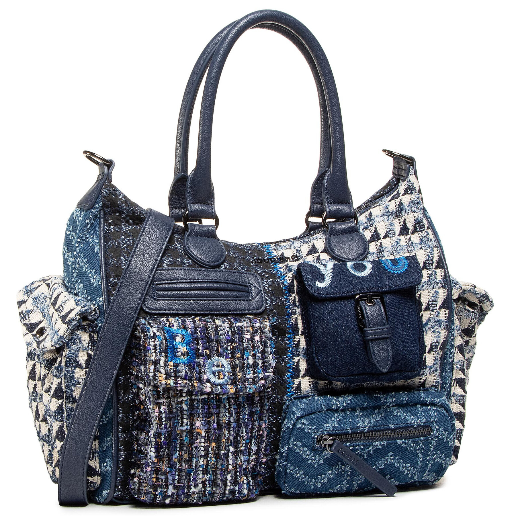 Desigual Дамска чанта 20WAXAB8 Тъмносин - Pepit.bg