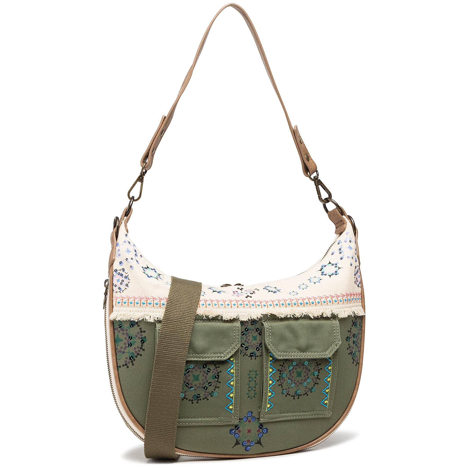 Desigual Дамска чанта 21SAXA46 Зелен - Pepit.bg