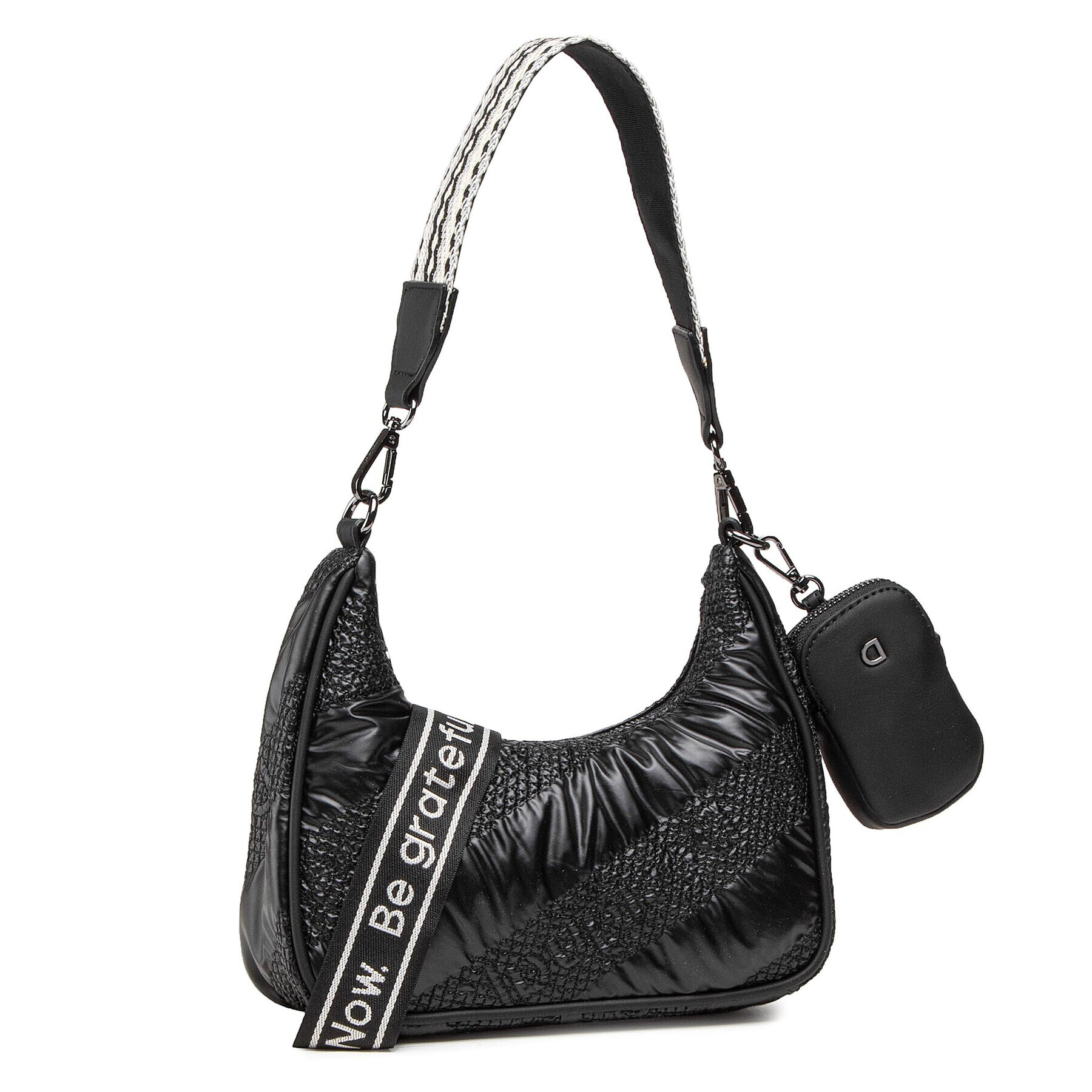 Desigual Дамска чанта 21SAXA55 Черен - Pepit.bg