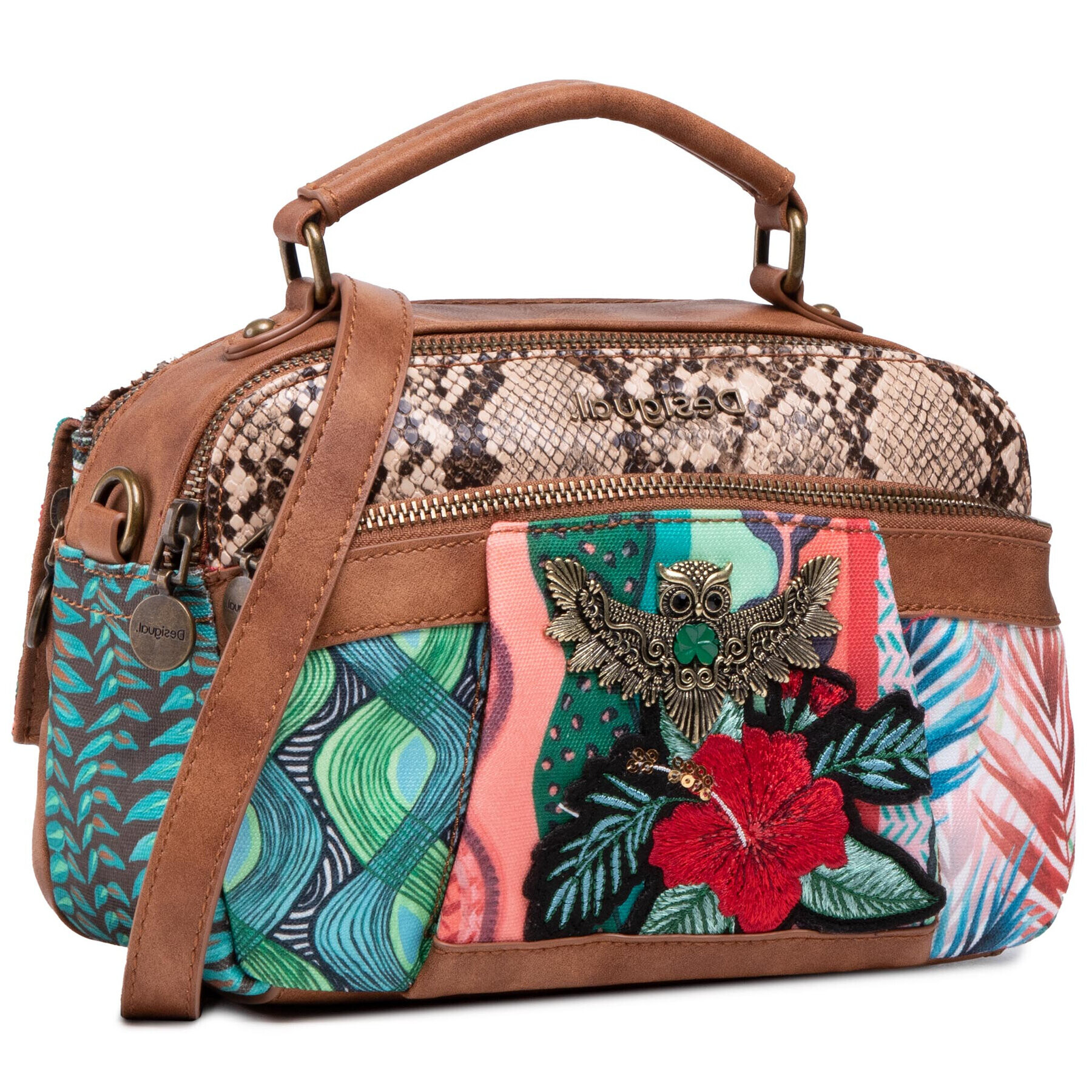 Desigual Дамска чанта 21SAXA64 Кафяв - Pepit.bg