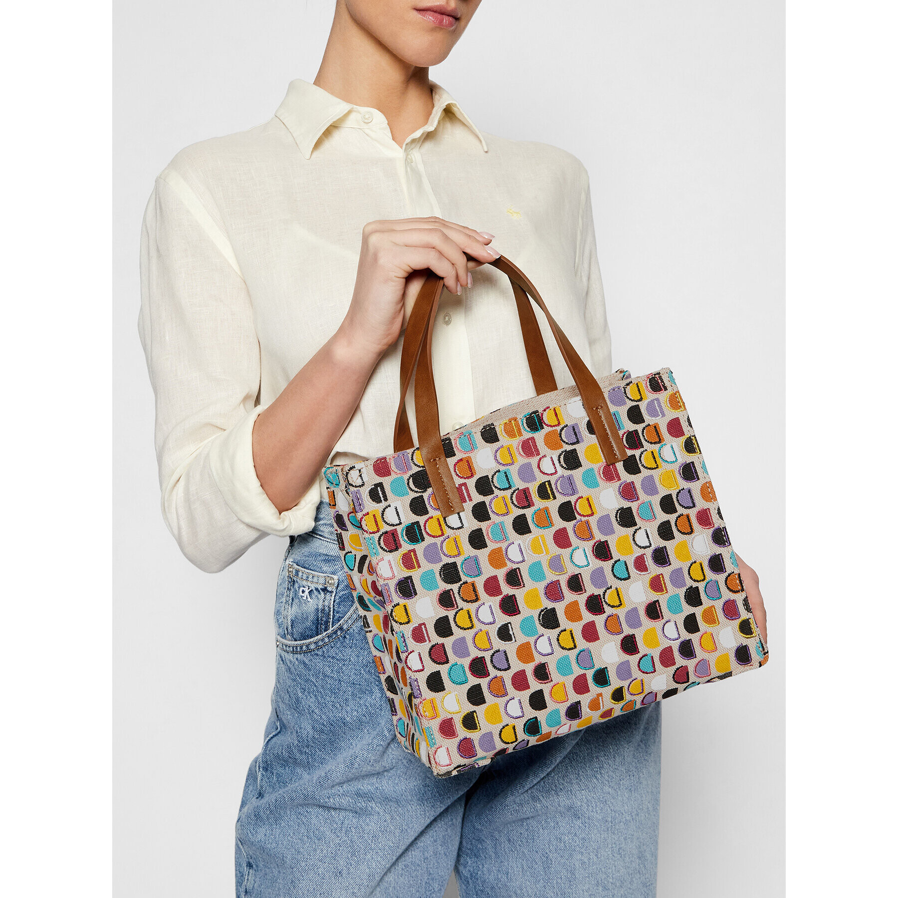 Desigual Дамска чанта 21SAXA85 Бежов - Pepit.bg