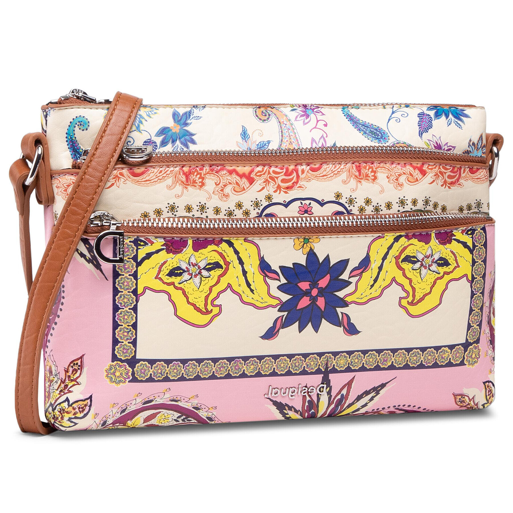 Desigual Дамска чанта 21SAXPCI Цветен - Pepit.bg