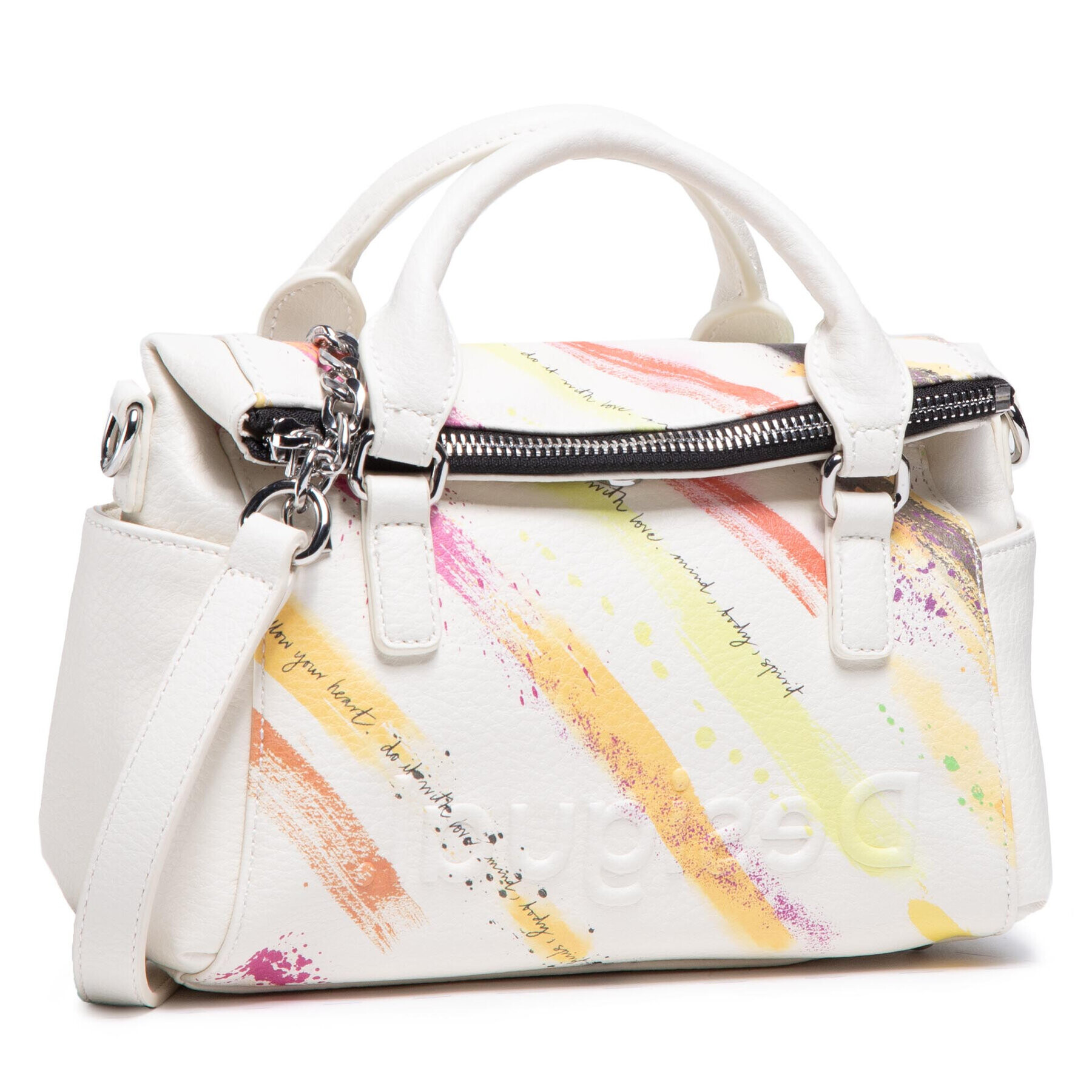 Desigual Дамска чанта 21SAXPCP Бял - Pepit.bg