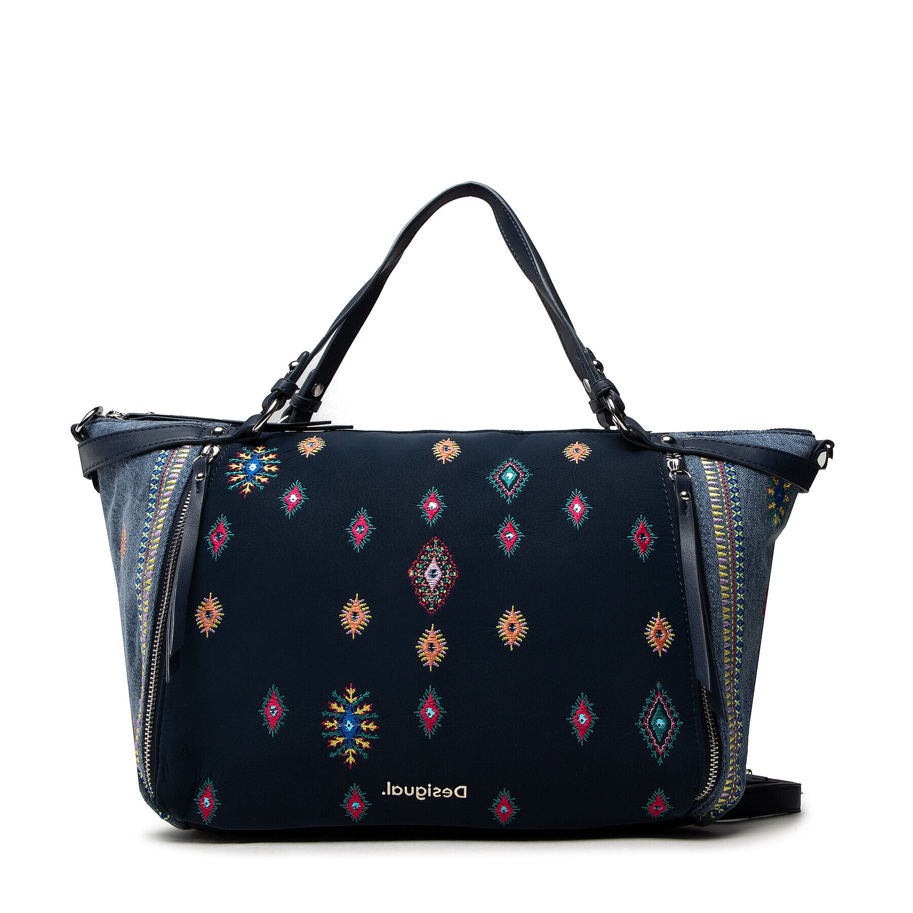 Desigual Дамска чанта 21WAXA42 Тъмносин - Pepit.bg