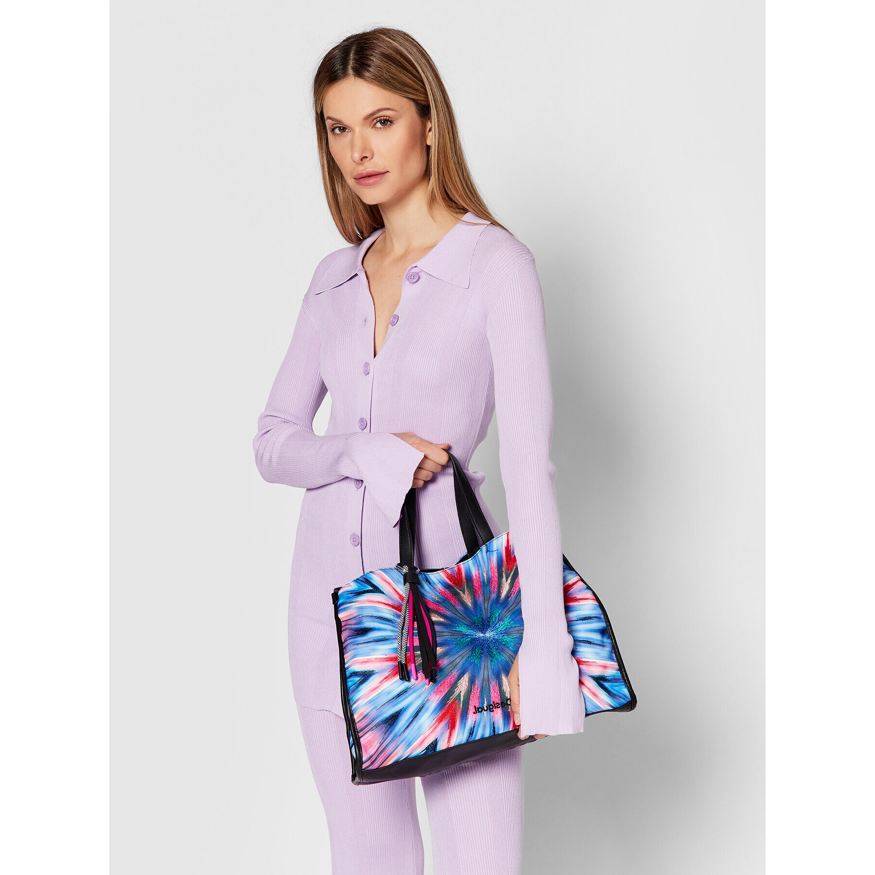 Desigual Дамска чанта 22SAXA40 Цветен - Pepit.bg