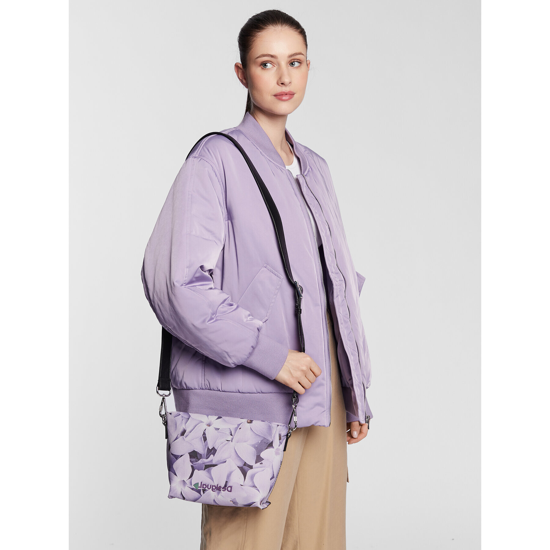 Desigual Дамска чанта 22SAXPA1 Виолетов - Pepit.bg