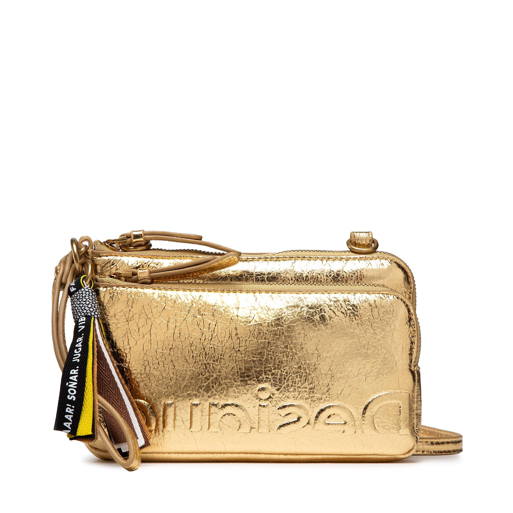 Desigual Дамска чанта 22WAYP13 Златист - Pepit.bg