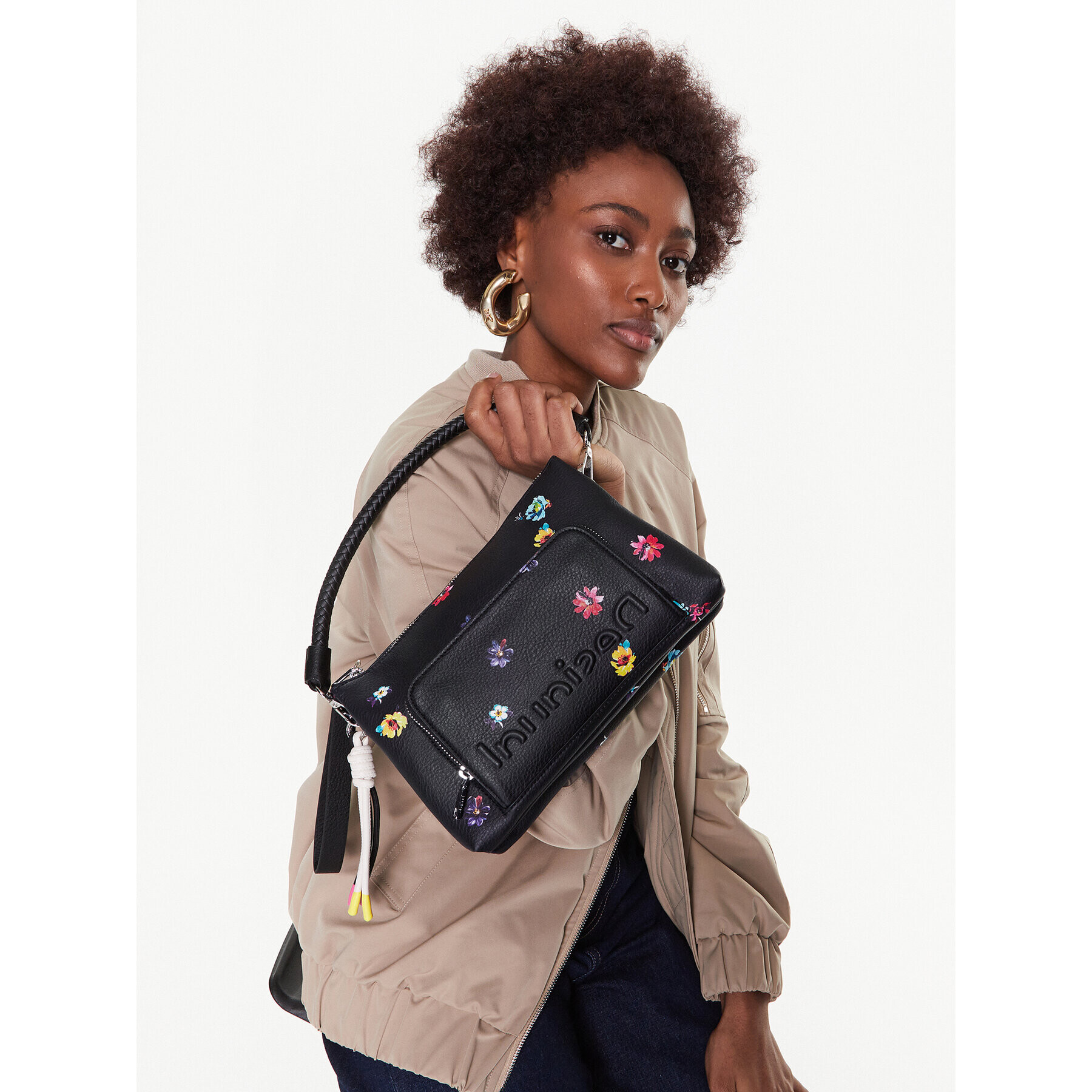 Desigual Дамска чанта 23SAXPA6 Черен - Pepit.bg