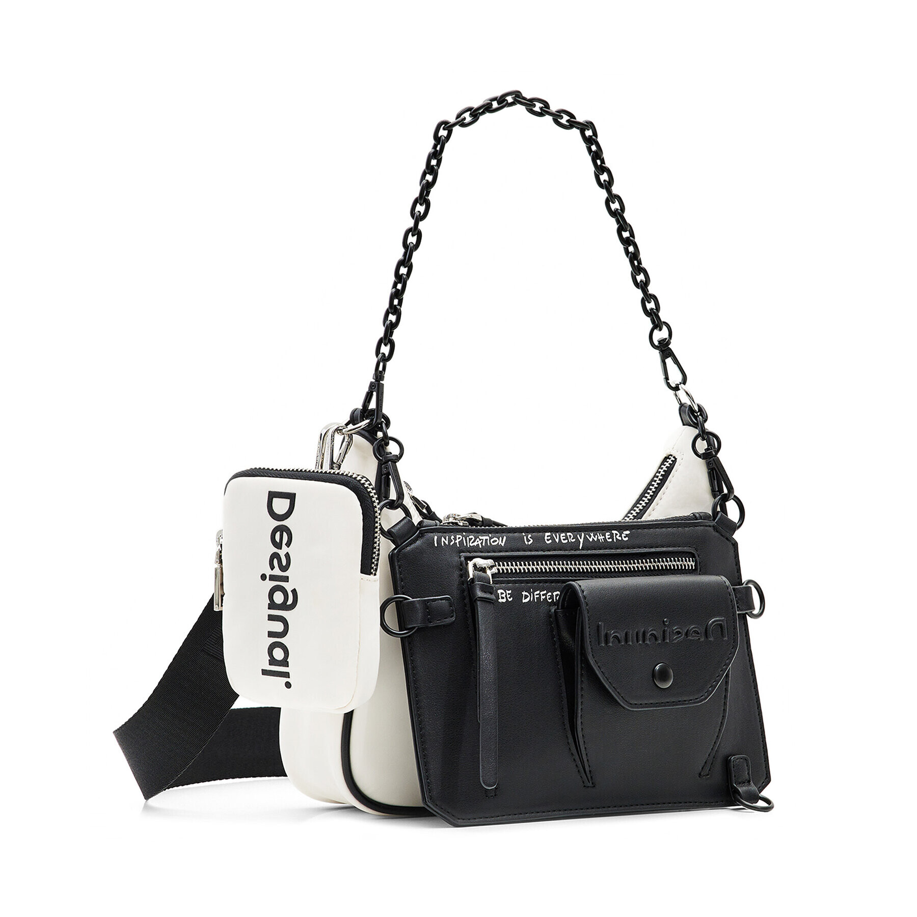 Desigual Дамска чанта 23SAXY41 Бял - Pepit.bg