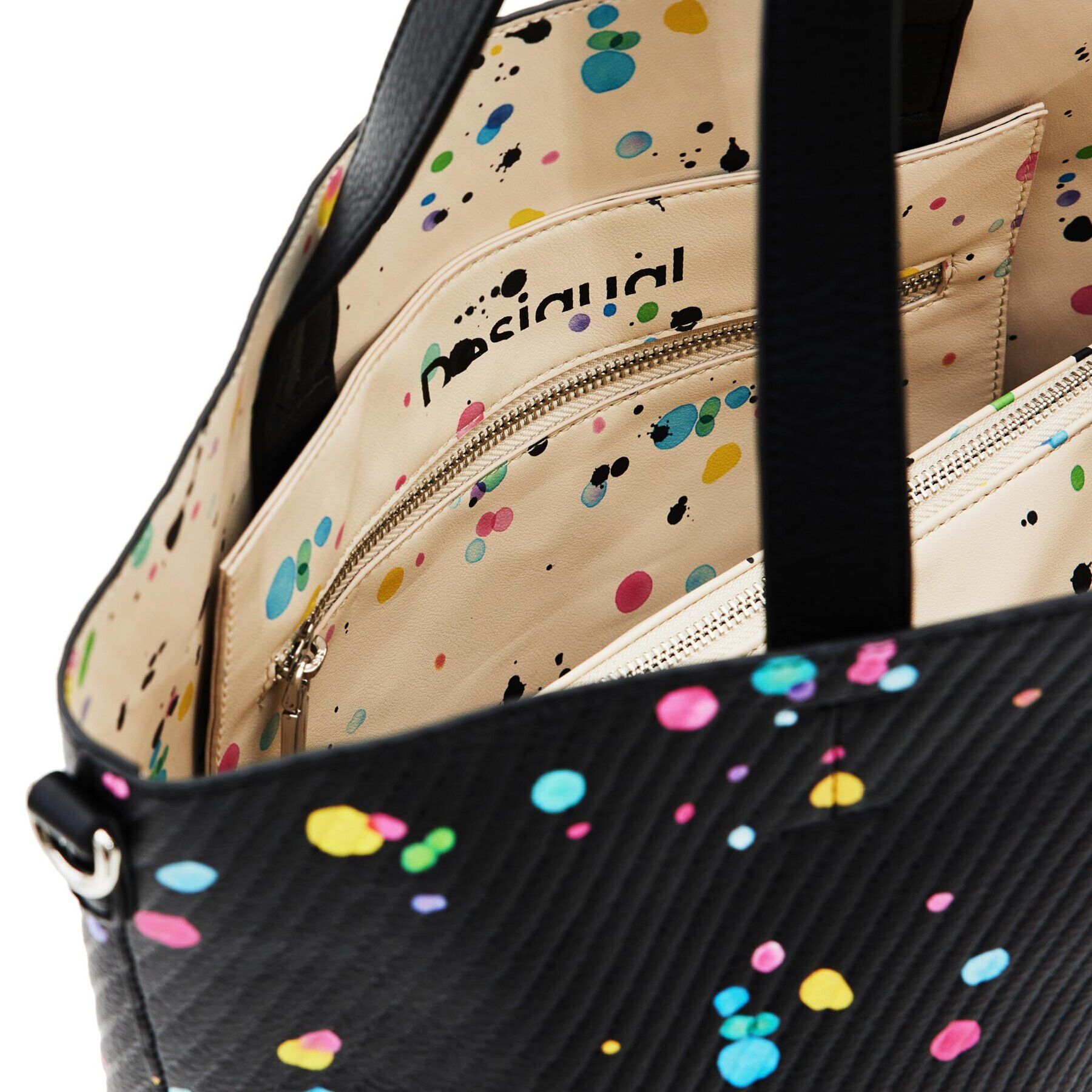 Desigual Дамска чанта 23WAXP51 Черен - Pepit.bg