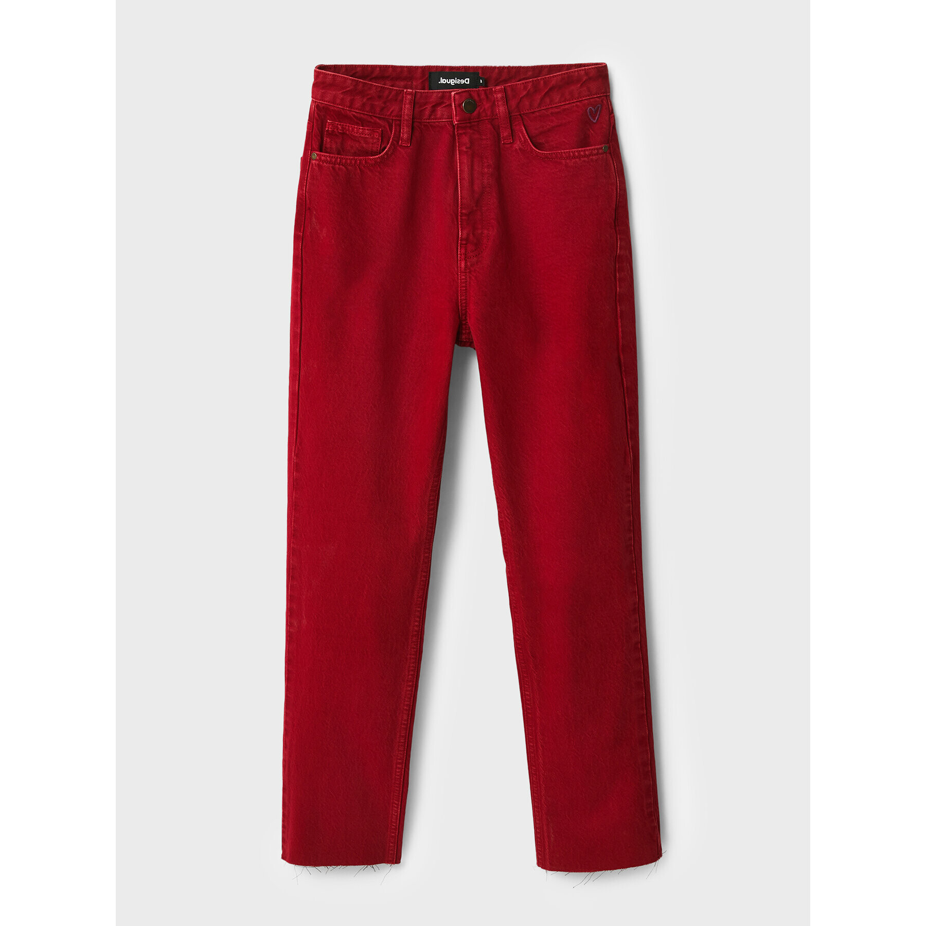 Desigual Дънки 22WWDD09 Червен Straight Fit - Pepit.bg