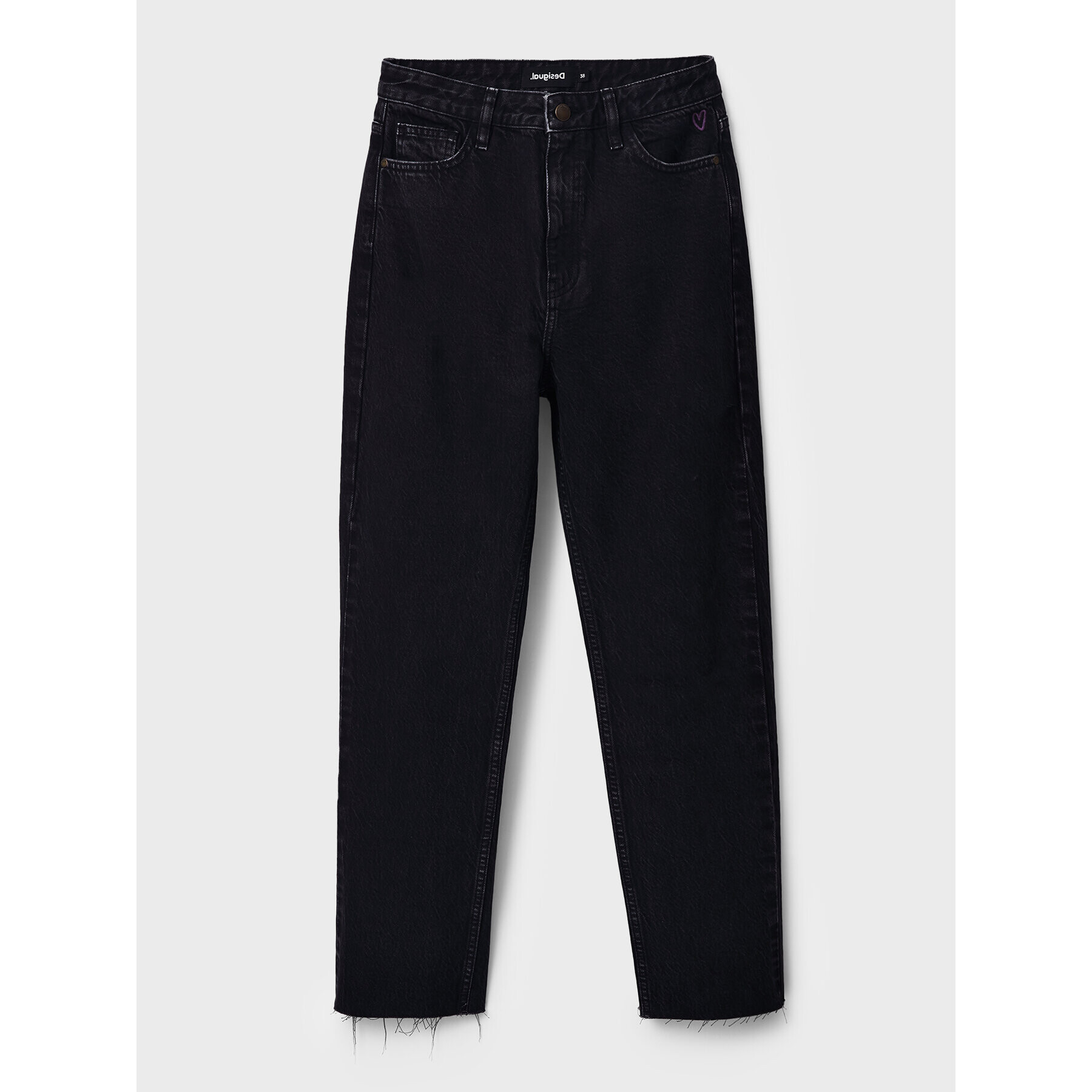 Desigual Дънки 22WWDD64 Черен Straight Fit - Pepit.bg