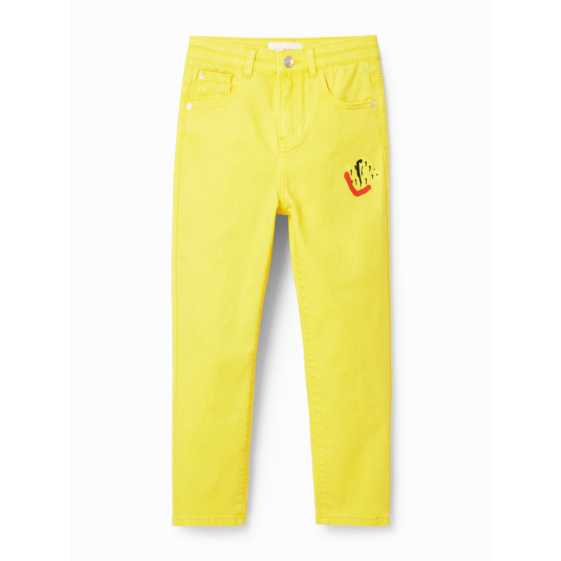 Desigual Дънки 23SGDD03 Жълт Regular Fit - Pepit.bg