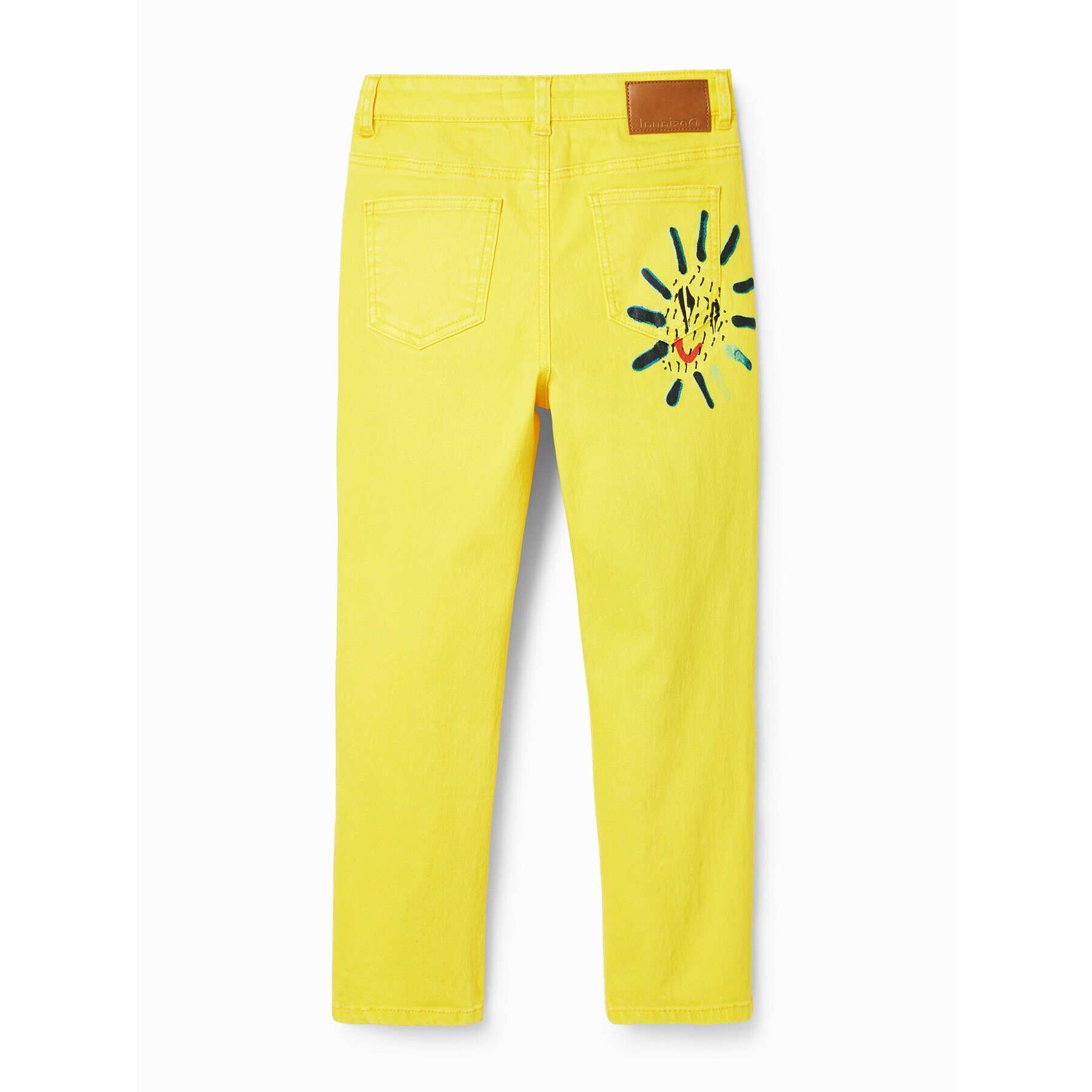 Desigual Дънки 23SGDD03 Жълт Regular Fit - Pepit.bg