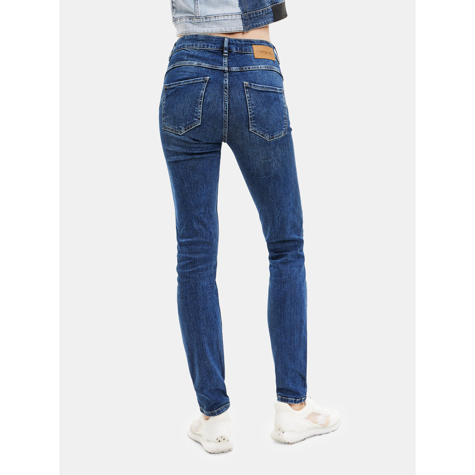 Desigual Дънки 23SWDD21 Тъмносин Skinny Fit - Pepit.bg