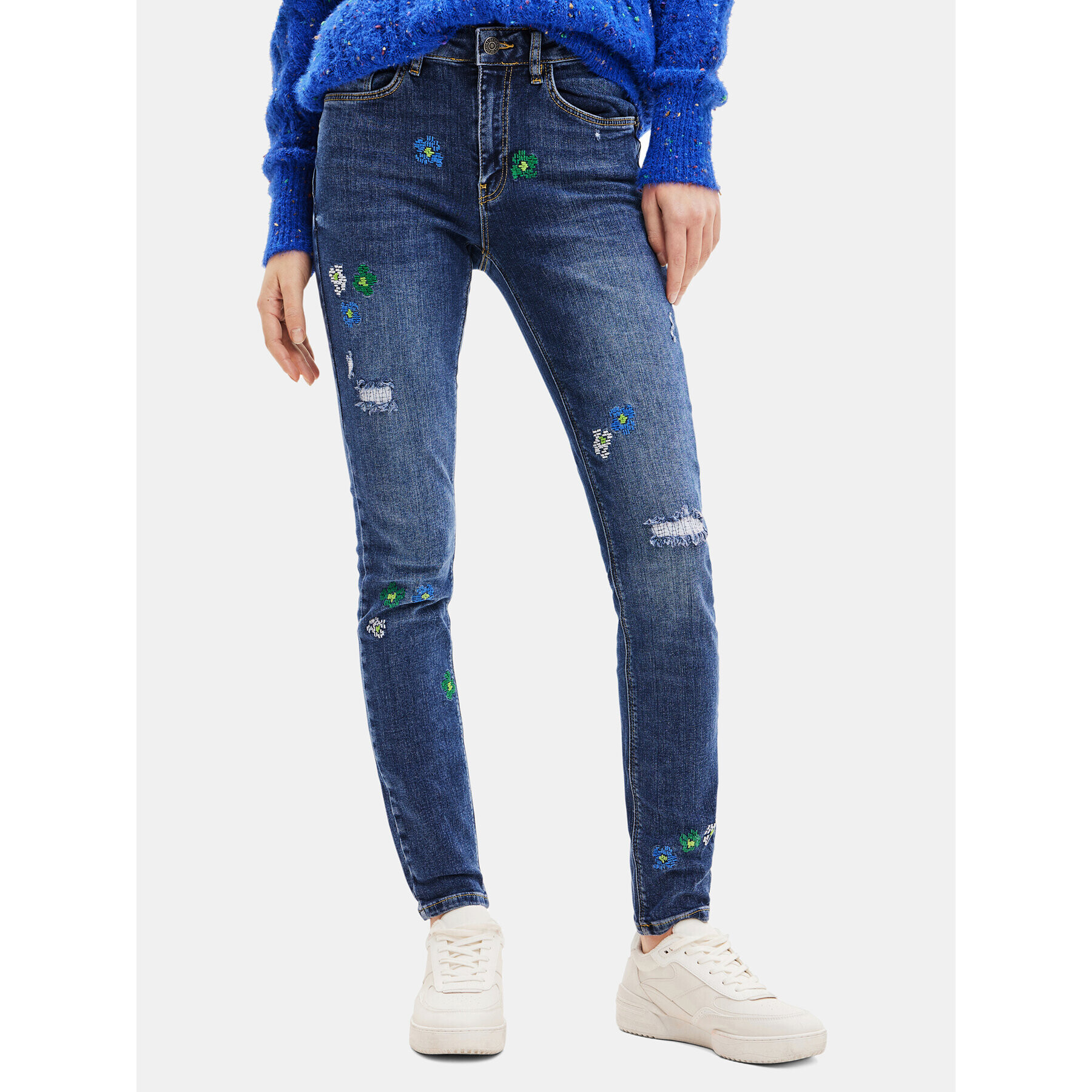 Desigual Дънки 23WWDD17 Син Slim Fit - Pepit.bg