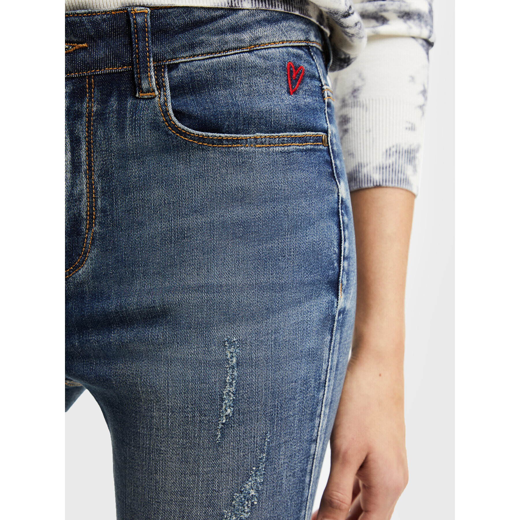 Desigual Дънки Alba 22WWDD25 Син Skinny Fit - Pepit.bg