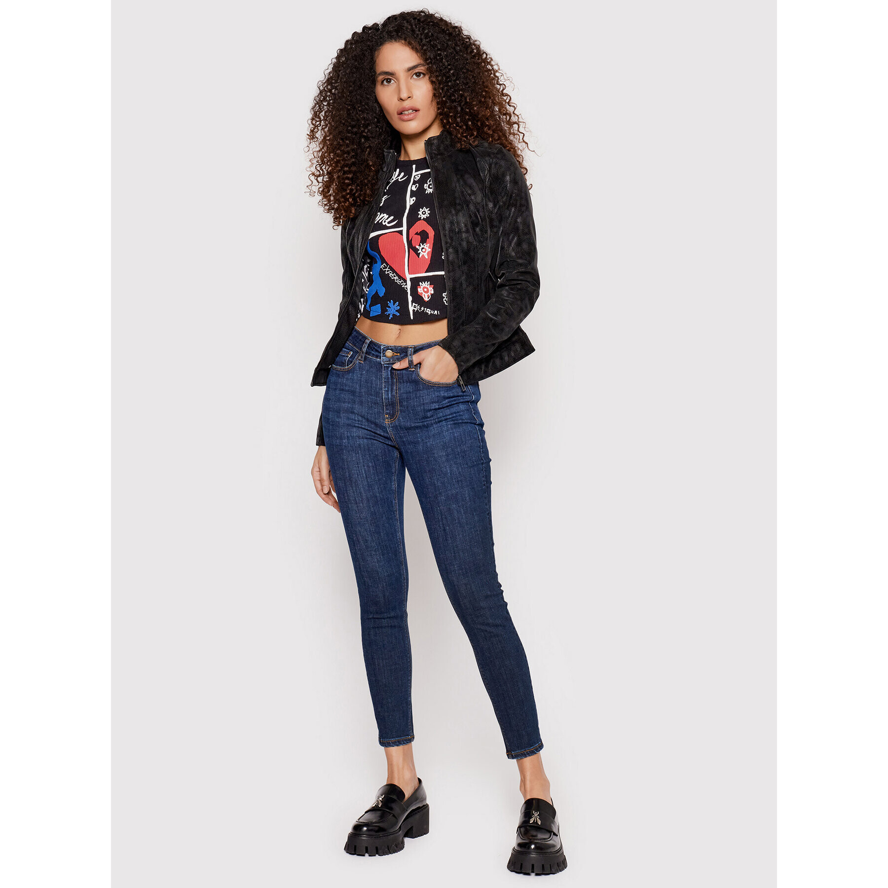 Desigual Дънки Core 22SWDD04 Тъмносин Skinny Fit - Pepit.bg