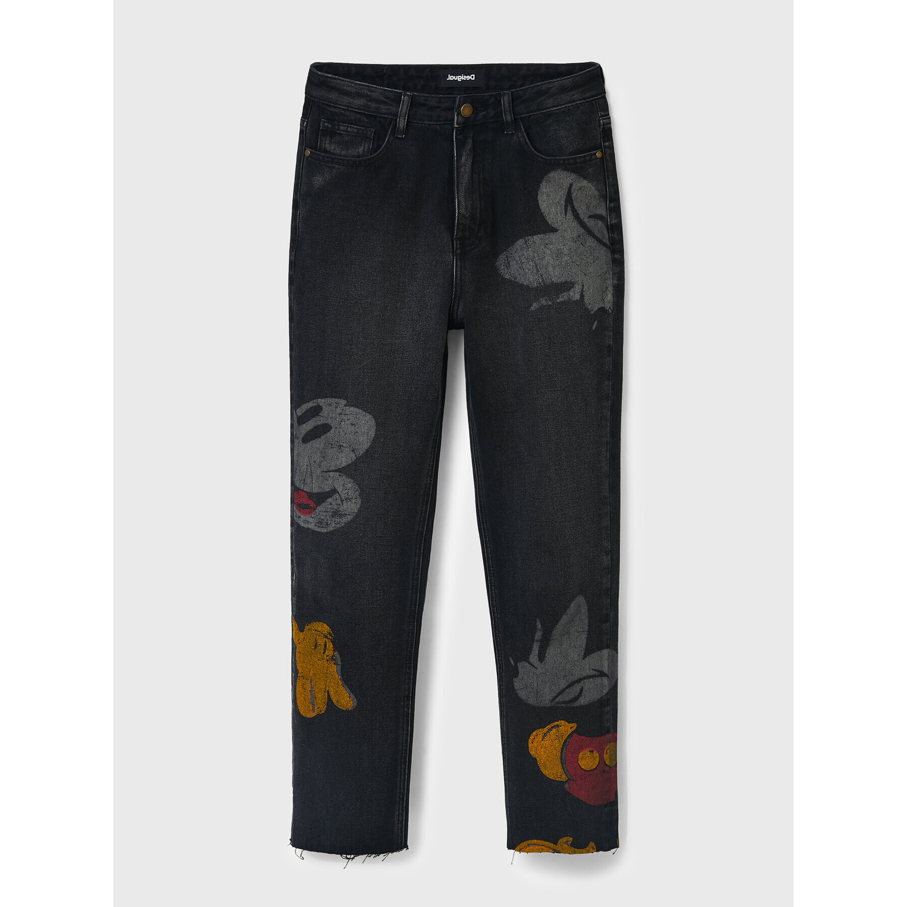 Desigual Дънки DISNEY Mickey 22WWDD61 Сив Straight Fit - Pepit.bg