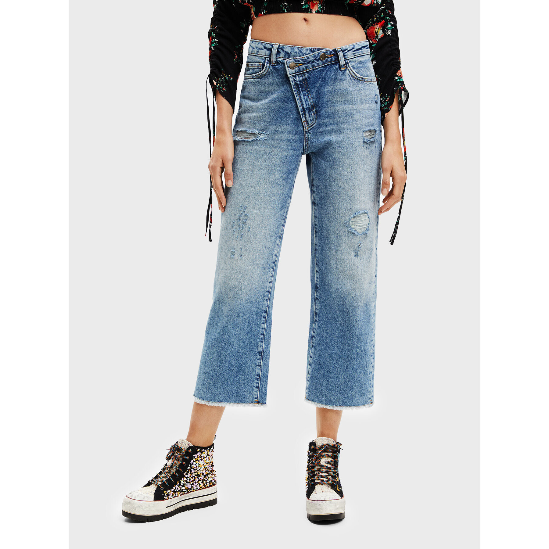 Desigual Дънки Levadura 22WWDD02 Син Boyfriend Fit - Pepit.bg