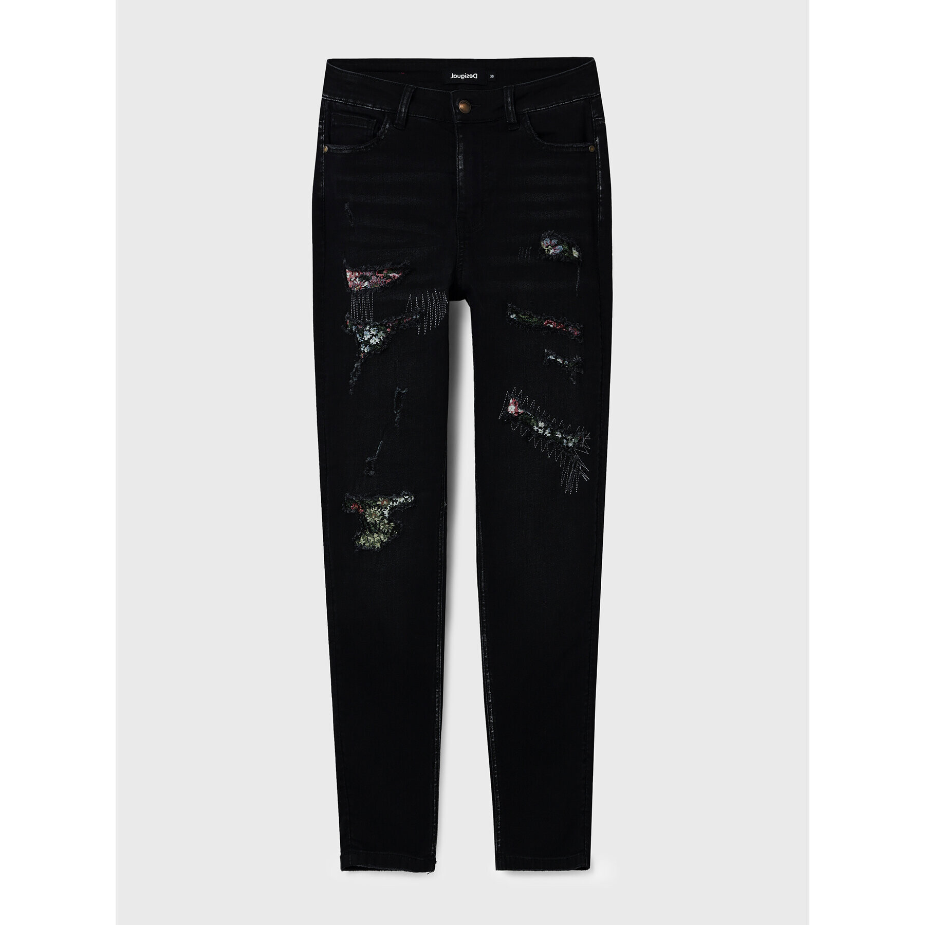 Desigual Дънки Lullaby 22WWDD37 Черен Skinny Fit - Pepit.bg