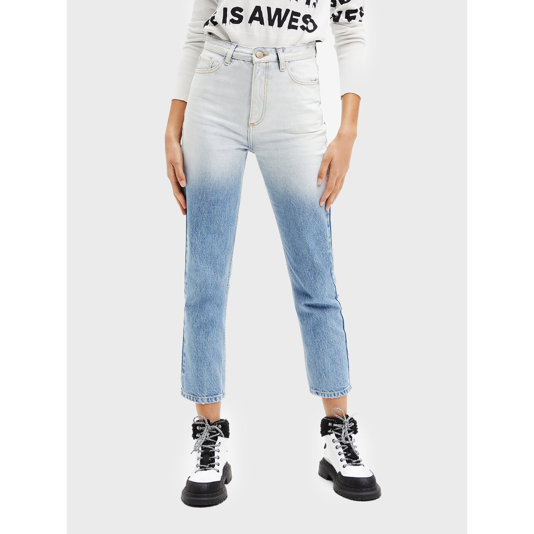 Desigual Дънки Res 22WWDD49 Син Straight Fit - Pepit.bg