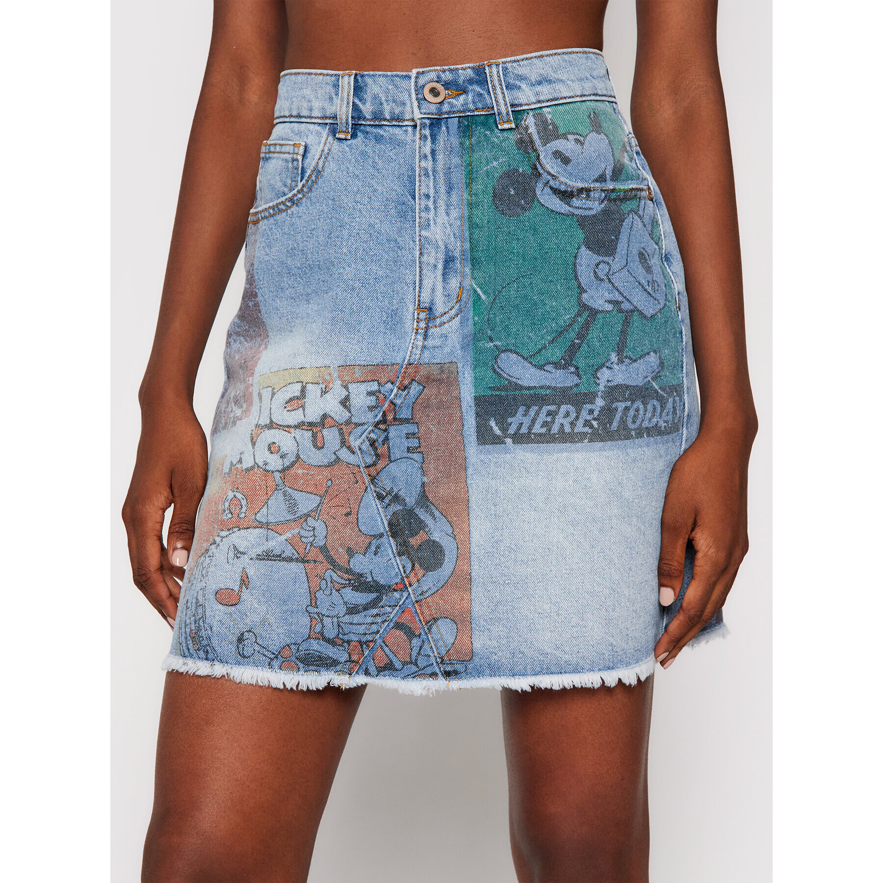 Desigual Дънкова пола India 21WWFD07 Син Slim Fit - Pepit.bg