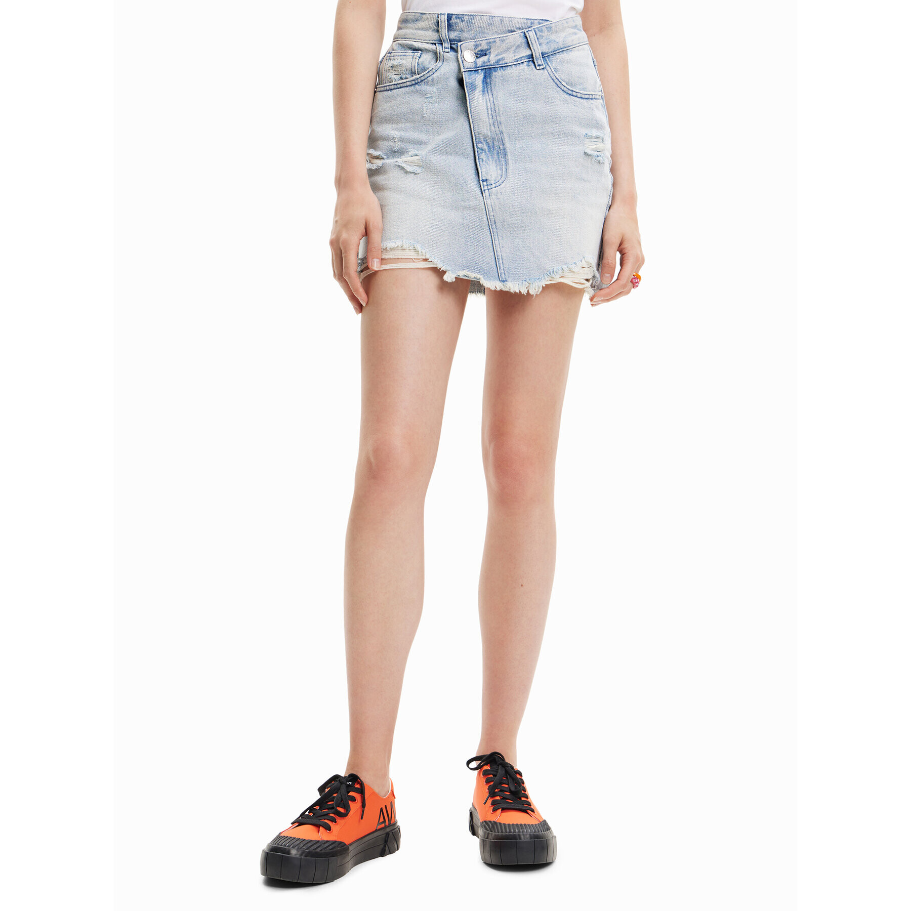 Desigual Дънкова пола Tatum 23SWFD16 Син Regular Fit - Pepit.bg