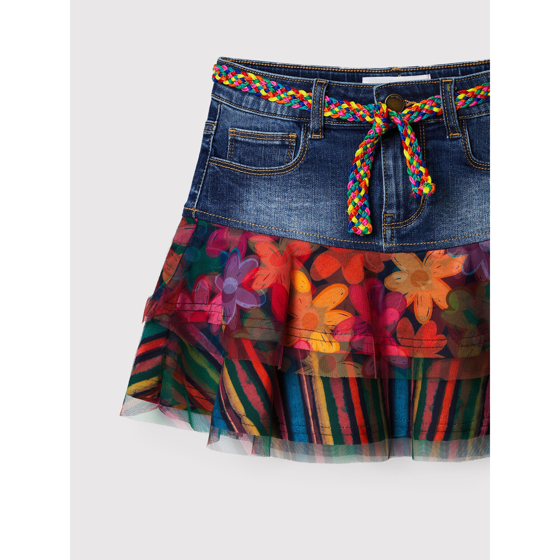 Desigual Дънкова пола Tiburon 22WGFD03 Син Regular Fit - Pepit.bg
