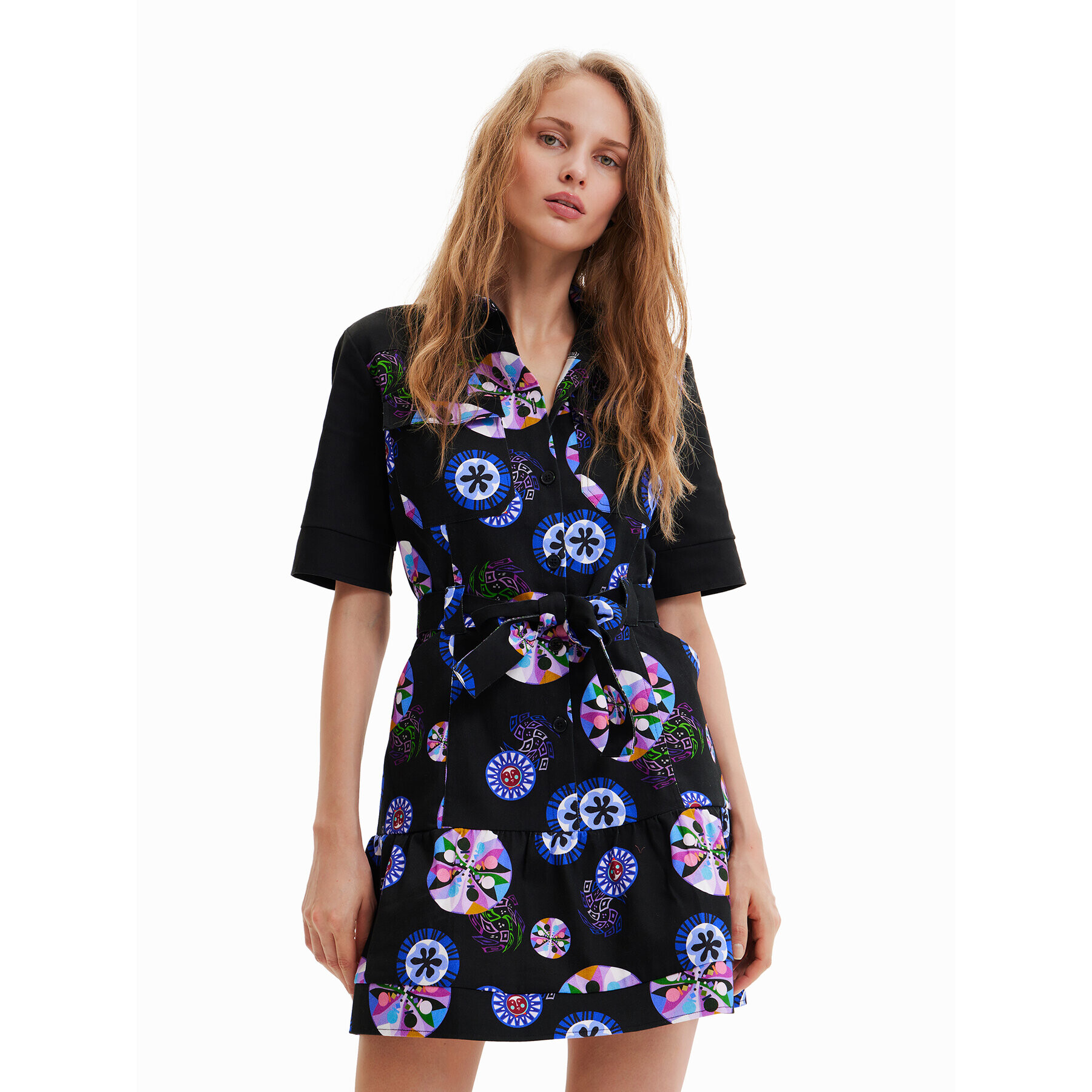 Desigual Дънкова рокля MONSIEUR CHRISTIAN LACROIX Sina 23SWVW88 Черен Regular Fit - Pepit.bg