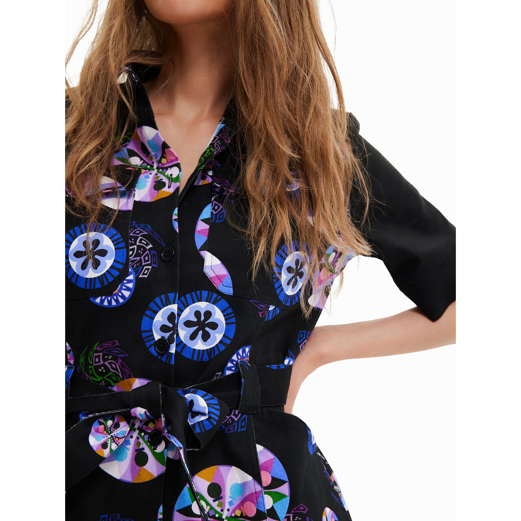 Desigual Дънкова рокля MONSIEUR CHRISTIAN LACROIX Sina 23SWVW88 Черен Regular Fit - Pepit.bg