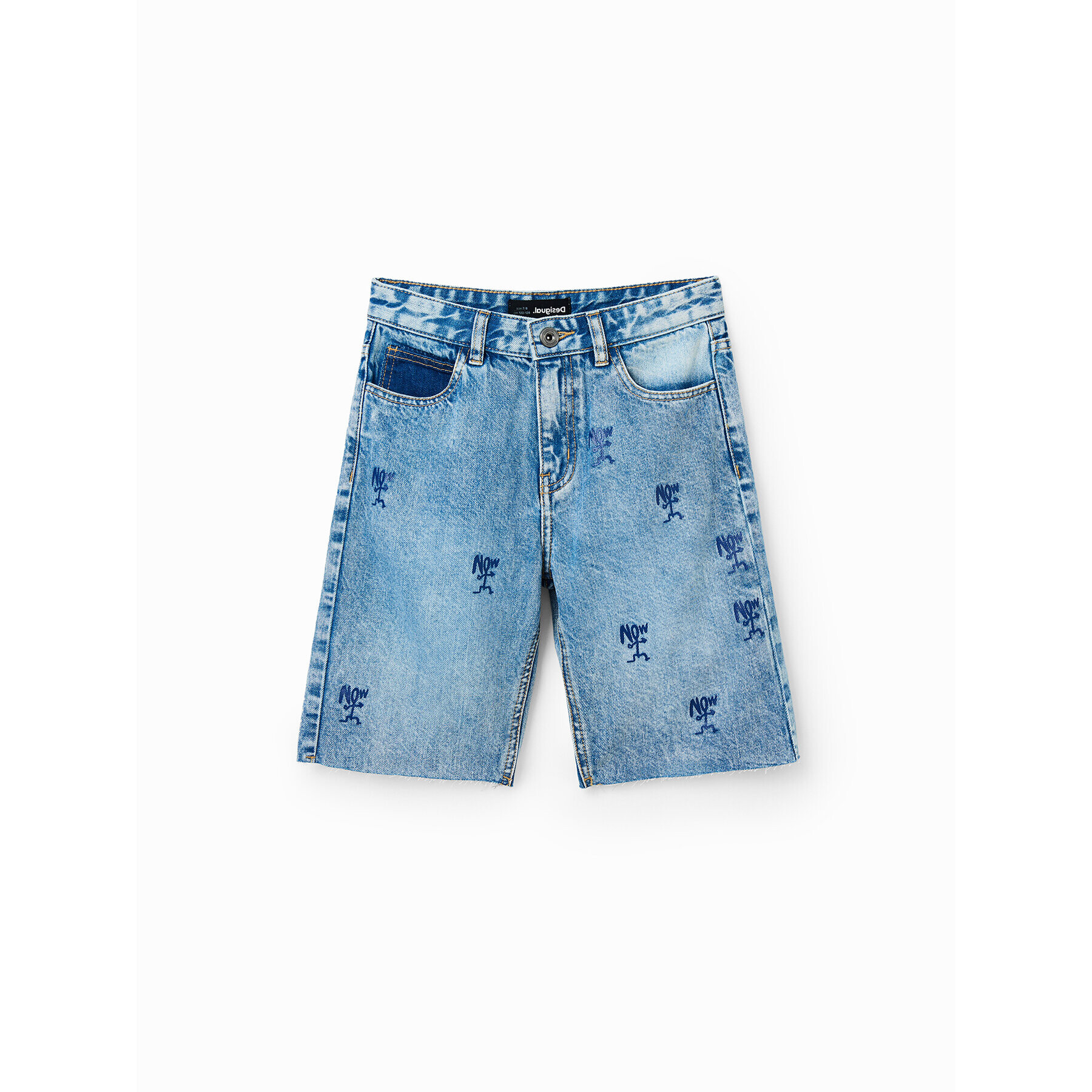 Desigual Дънкови шорти 23SBDD01 Син Regular Fit - Pepit.bg