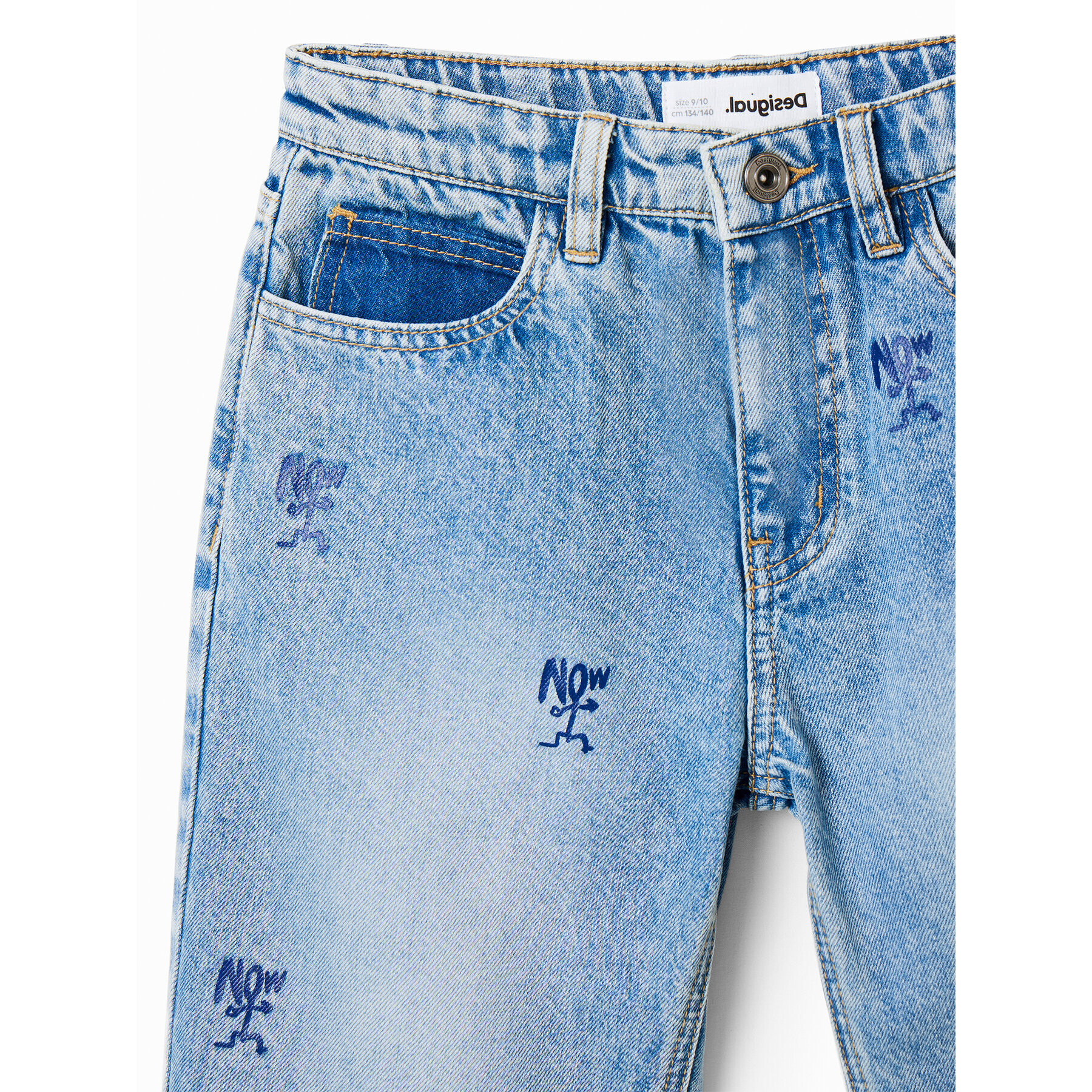 Desigual Дънкови шорти 23SBDD01 Син Regular Fit - Pepit.bg