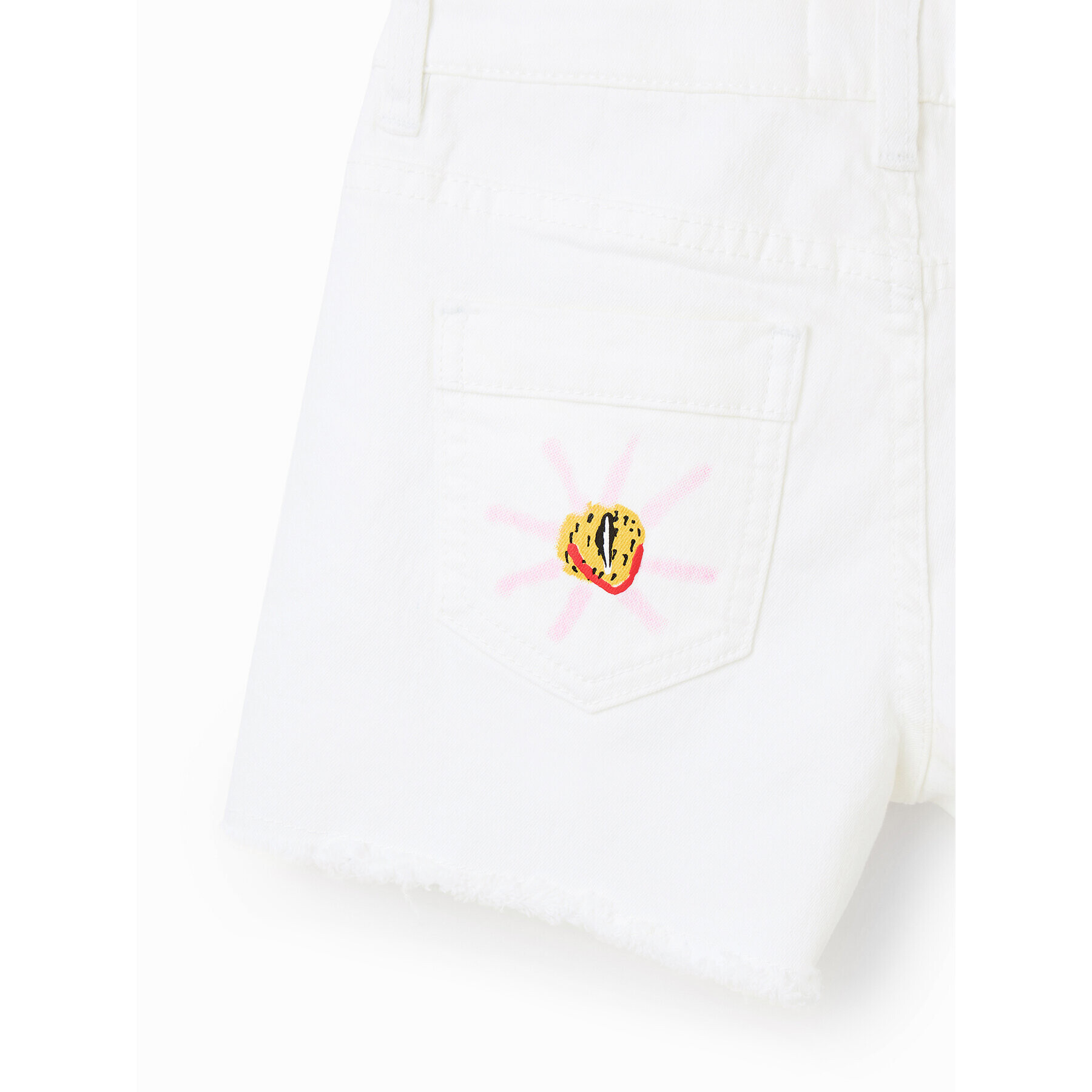 Desigual Дънкови шорти 23SGDD07 Бял Regular Fit - Pepit.bg