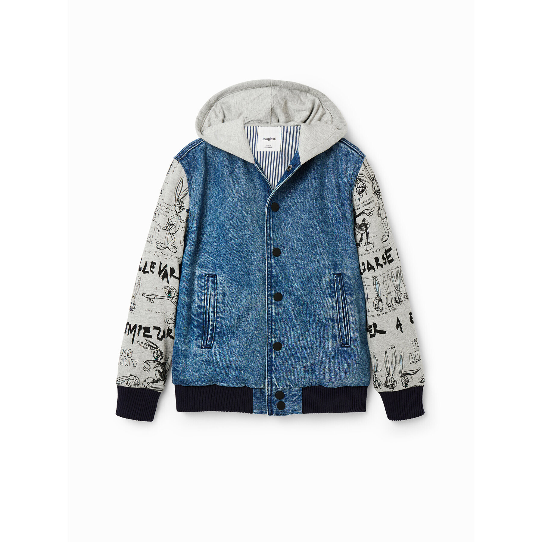 Desigual Дънково яке 23SBED01 Тъмносин Oversize - Pepit.bg